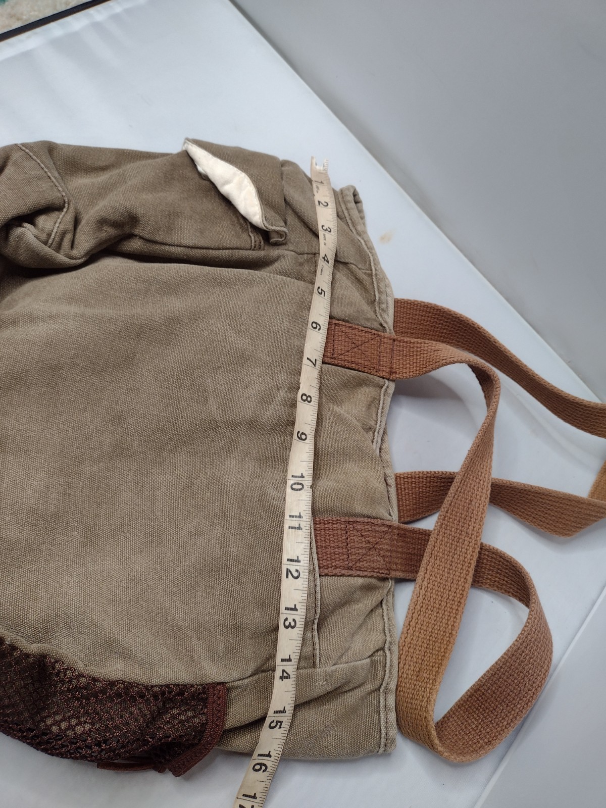 Duluth Trading Co Canvas Tote Bag Medium Brown Purse S3