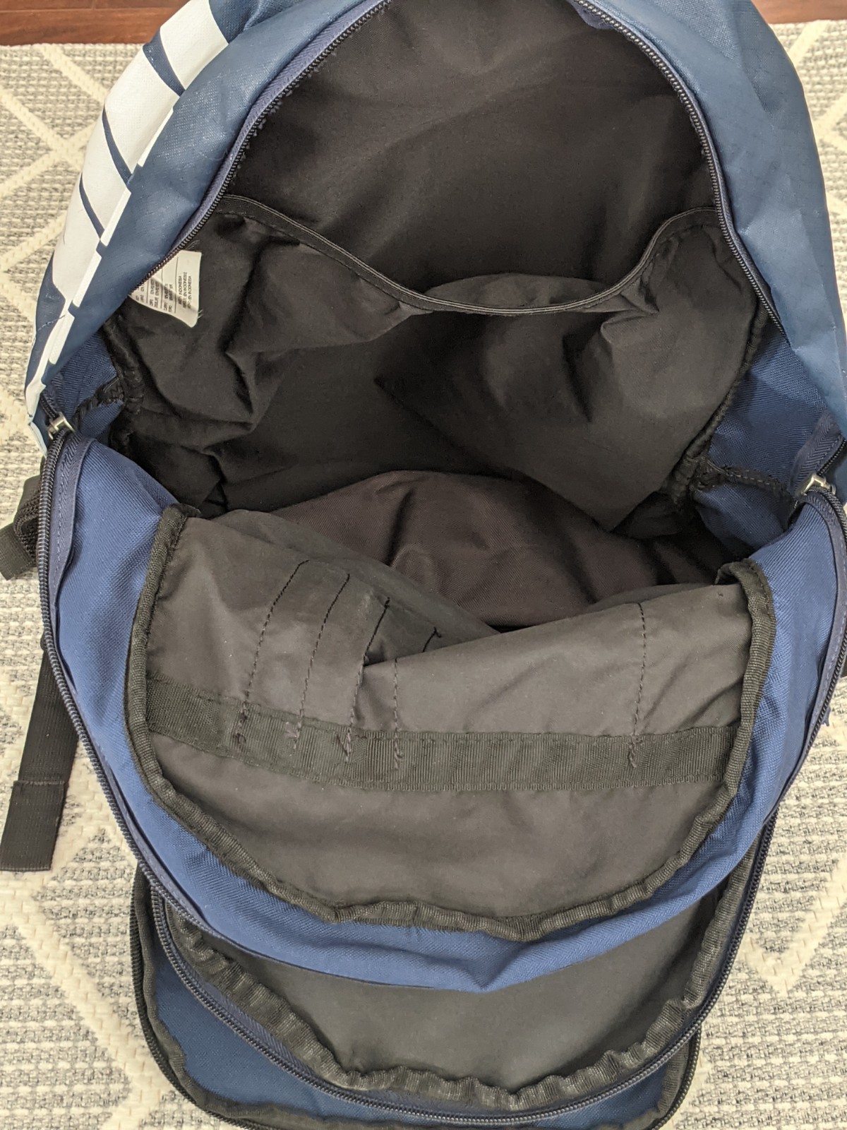 Nike Team Training Max Air Backpack Navy Blue Black, BA4890 412 Travel Gym Bag