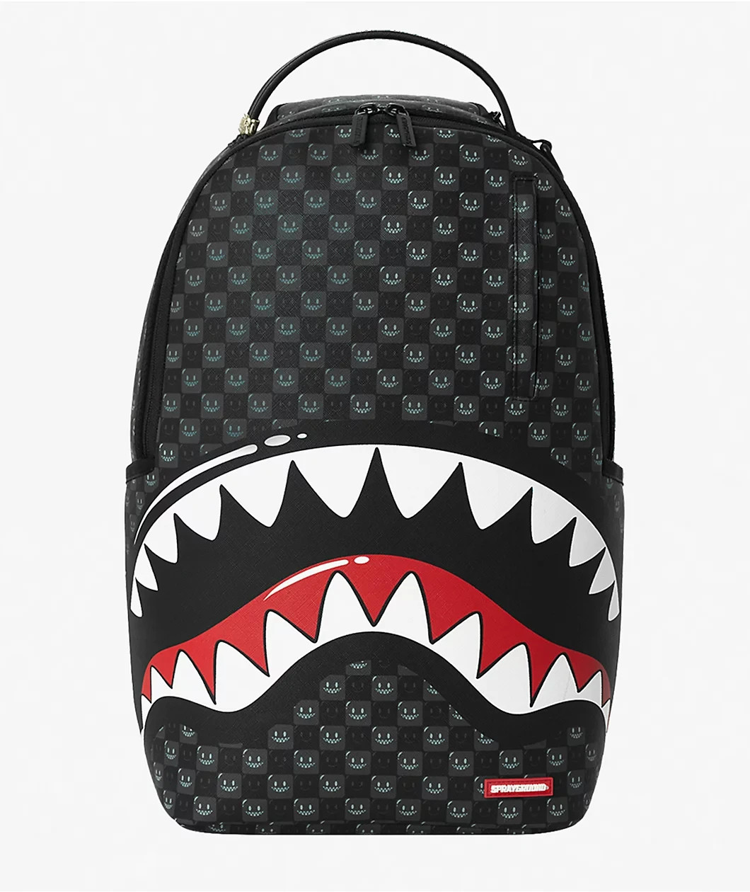 Sprayground Bubbly Happy Faces Backpack🔥New Black Bookbag Travel School Bag