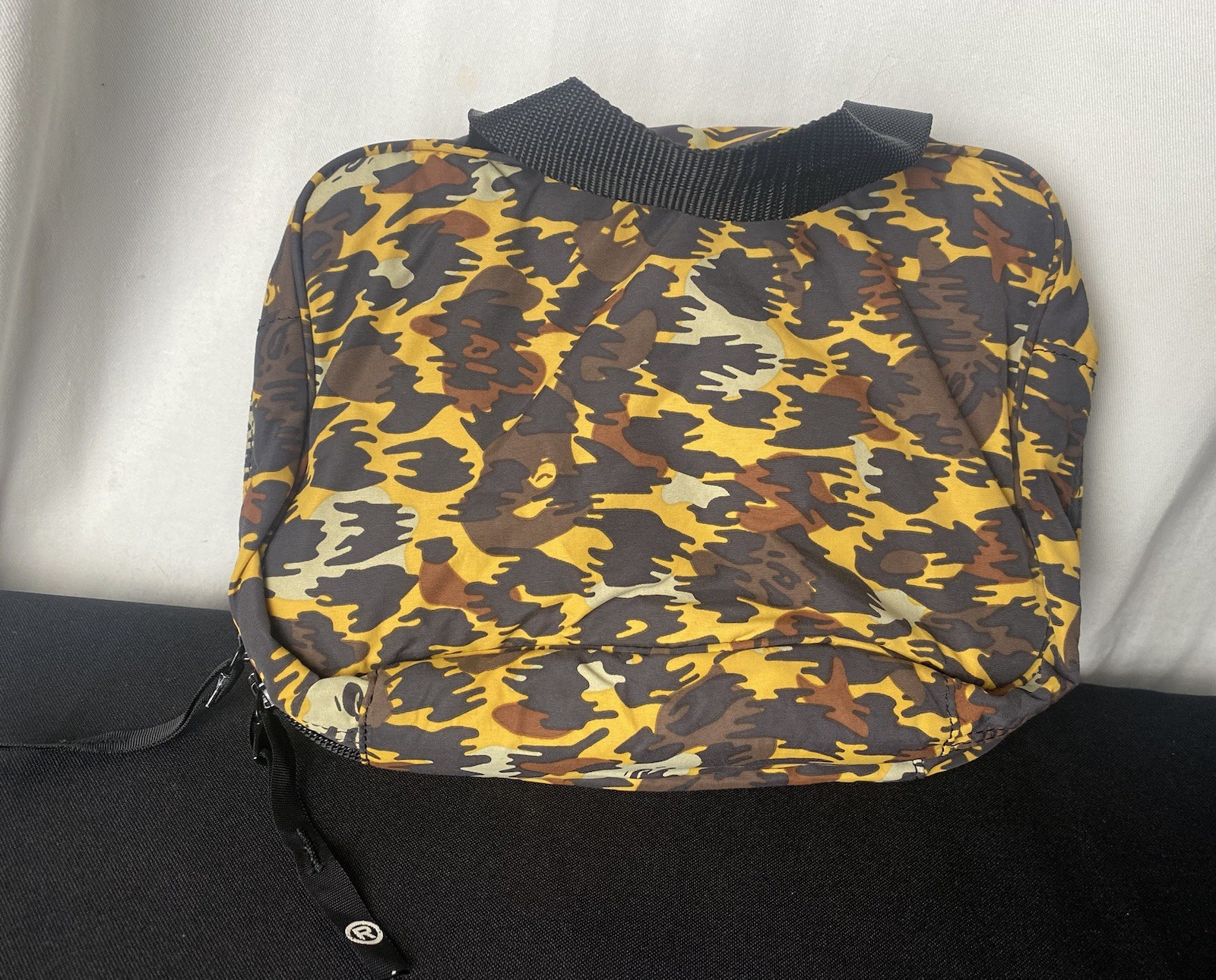 A Bathing Ape (Bape) Orange Animal Print Toiletries Bag 100% Authentic Rare