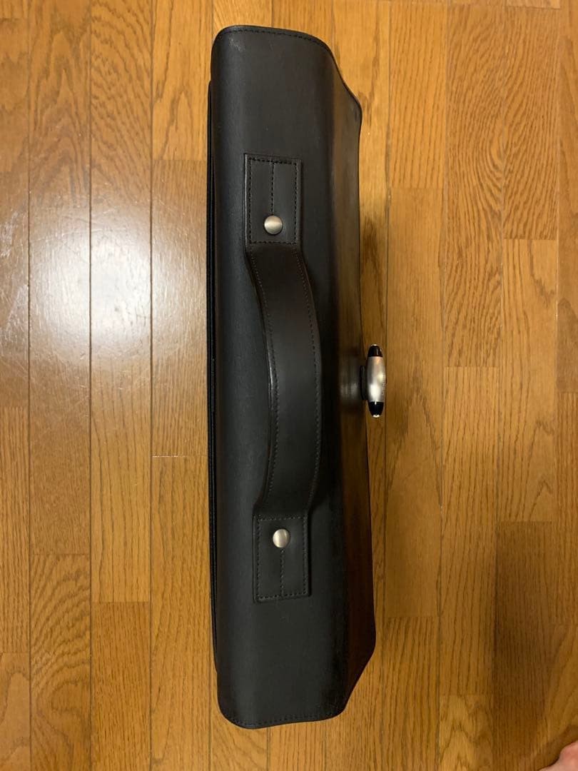Montblanc Business Bag Black Canvas Leather Classic Briefcase Matte Finish