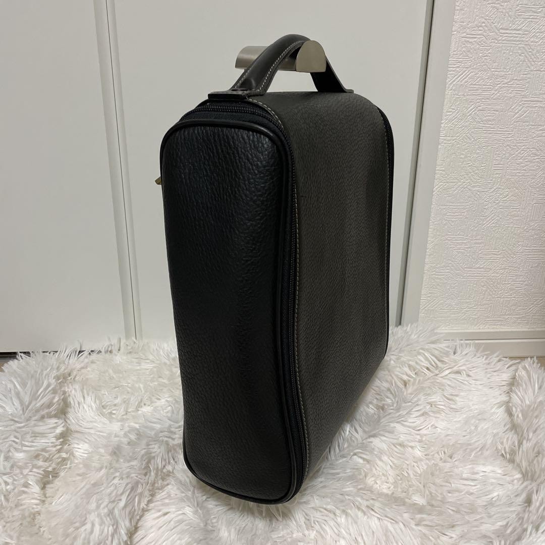 Dunhill Black Leather Briefcase Business Bag 38cm