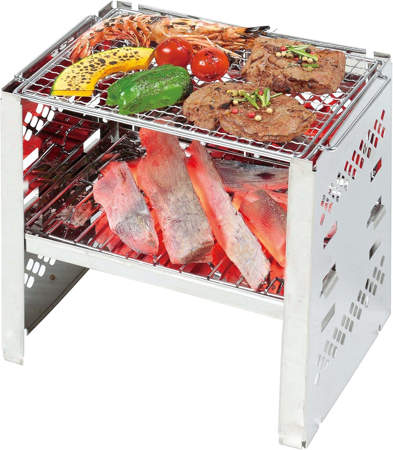 NEW Captain Stag UG-42 Barbecue Stove 3-in-1 Foldable Smart Grill B5 Type Japan
