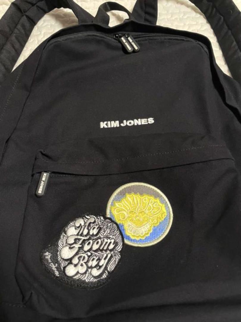 Kim Jones Gu Collaboration Backpack With Patch Black
