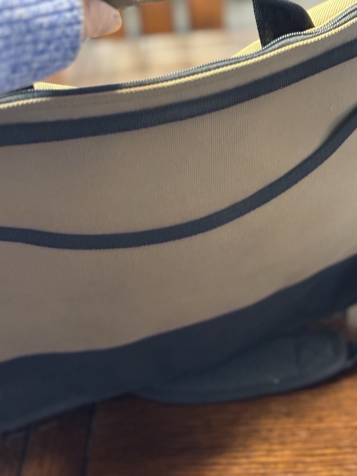 Duluth Trading Co. Briefcase/ Laptop Bag Black / Tan Canvas Multi Purpose Bag
