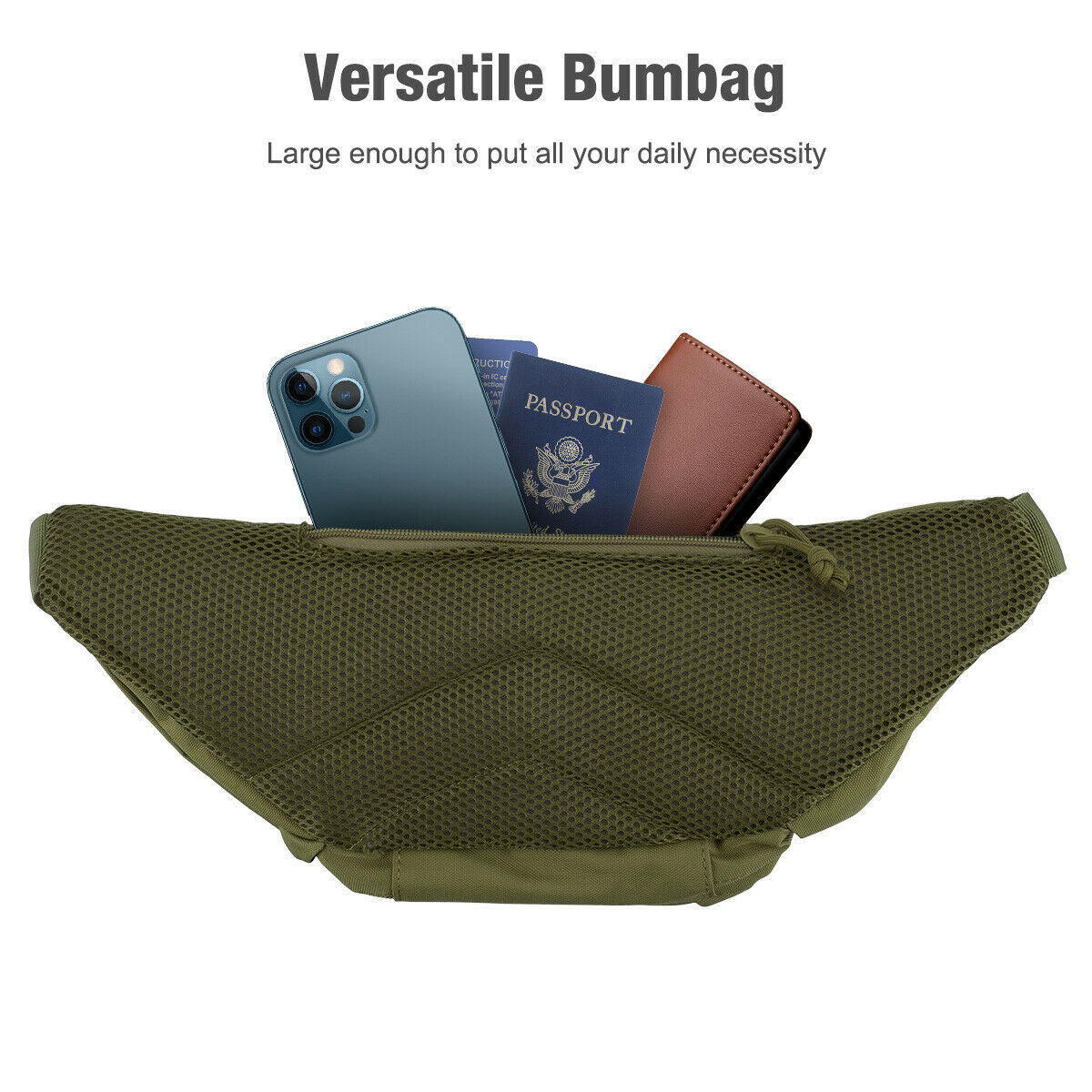 Concealed Carry Tactical Fanny Pack Military Gun Pistol Holster Waist Belt Bag