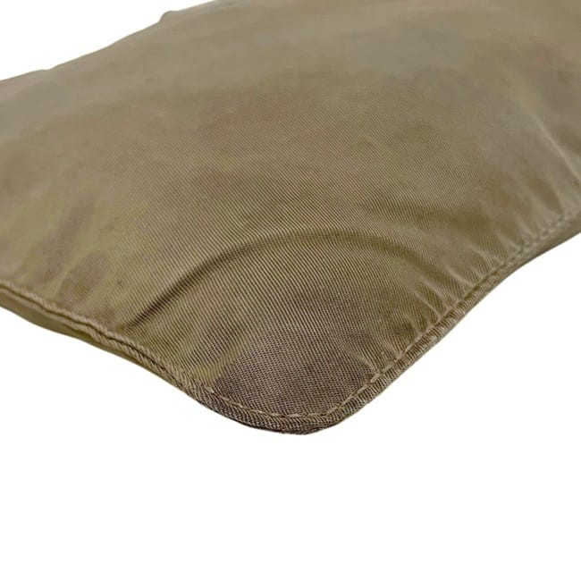 Prada pouch, khaki/beige, Tessuto leather, nylon, used, item number 104, PRADA,