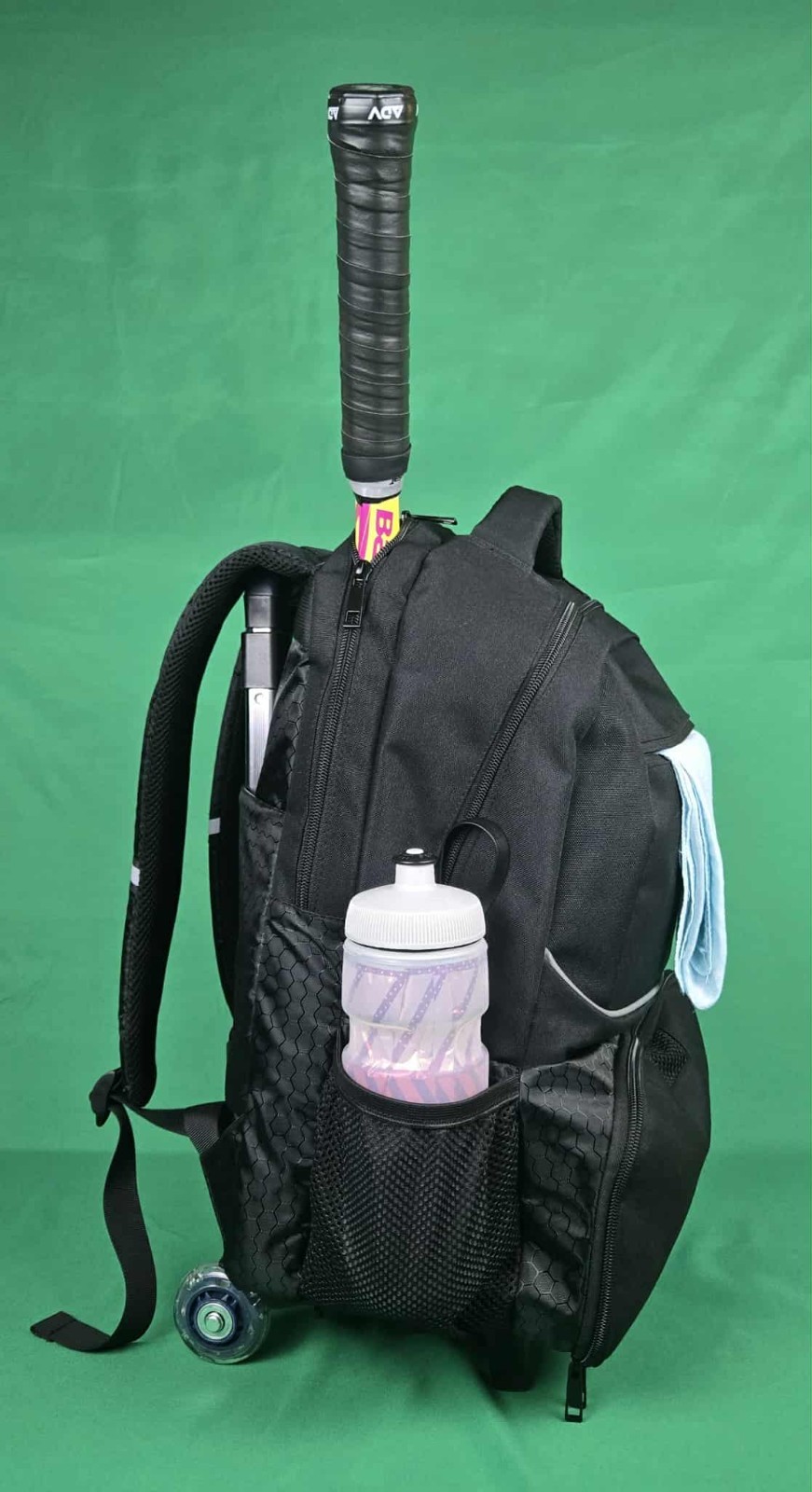 Tennis Backpack with Shoe compartment, Laptop compartment PacknRest Large Black