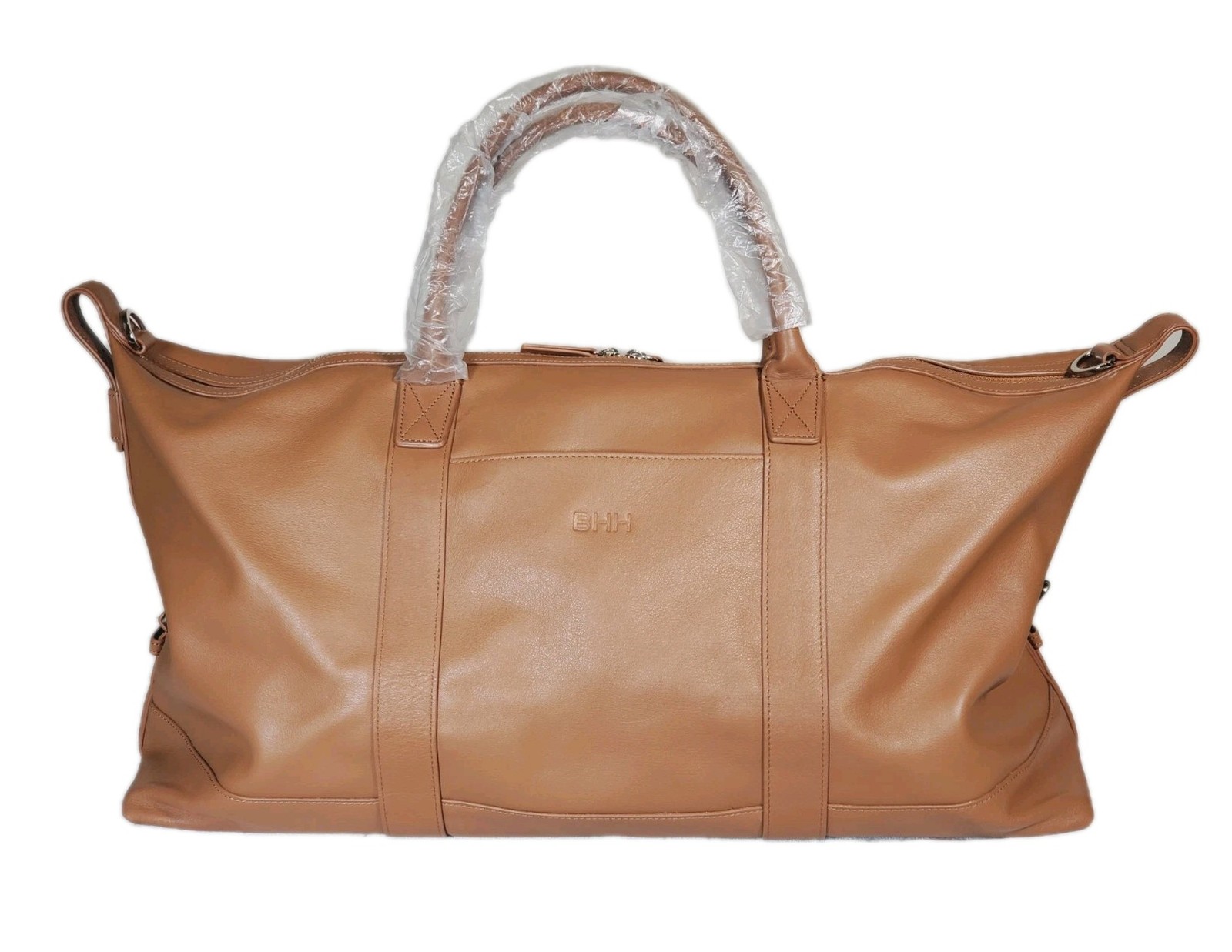 Leatherology Kessler Medium Duffel Bag Full Grain Cognac Leather Weekender New