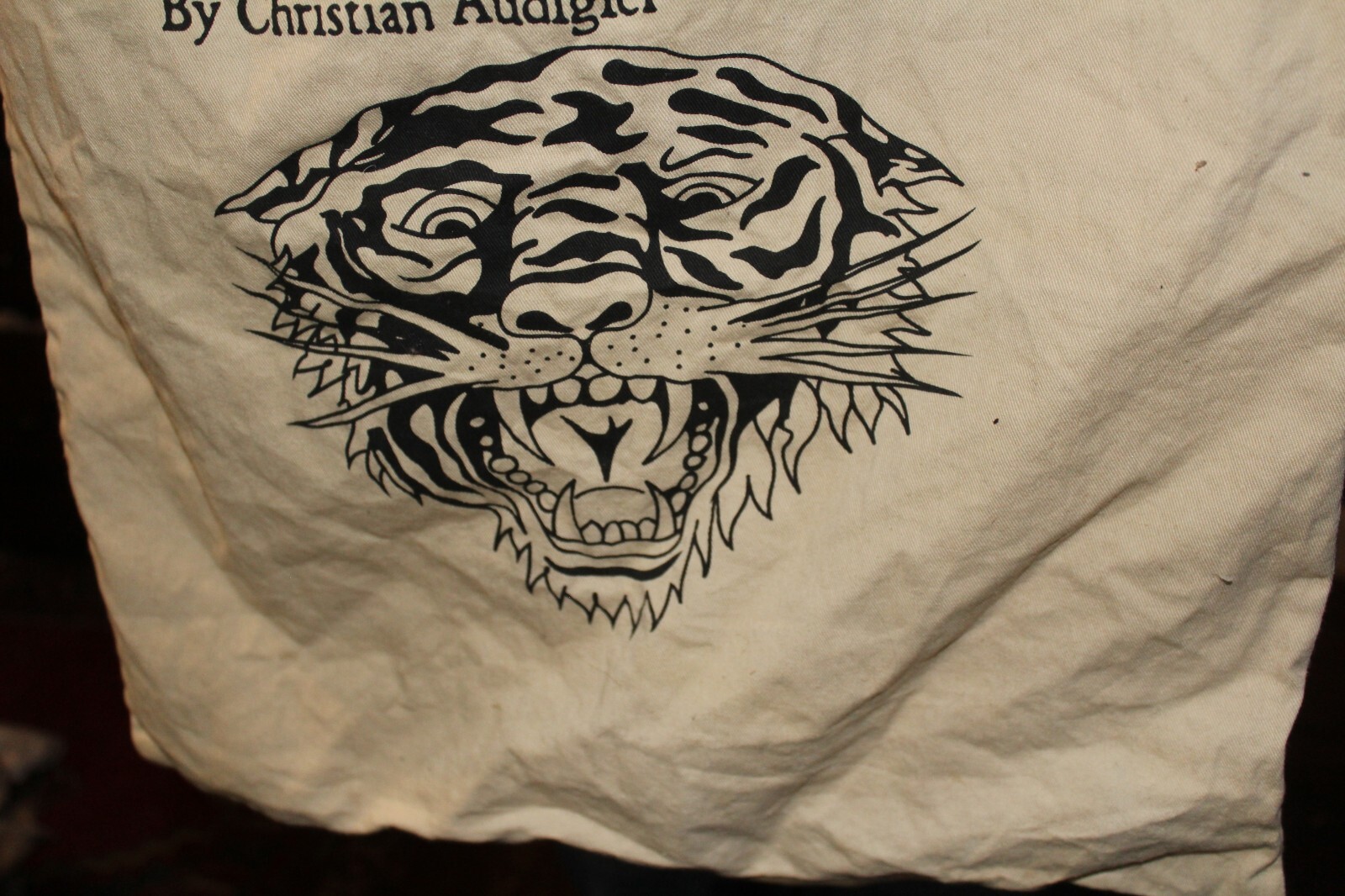Ed Hardy Drawstring Bag Christian Audigier Dust Cover Tiger Logo