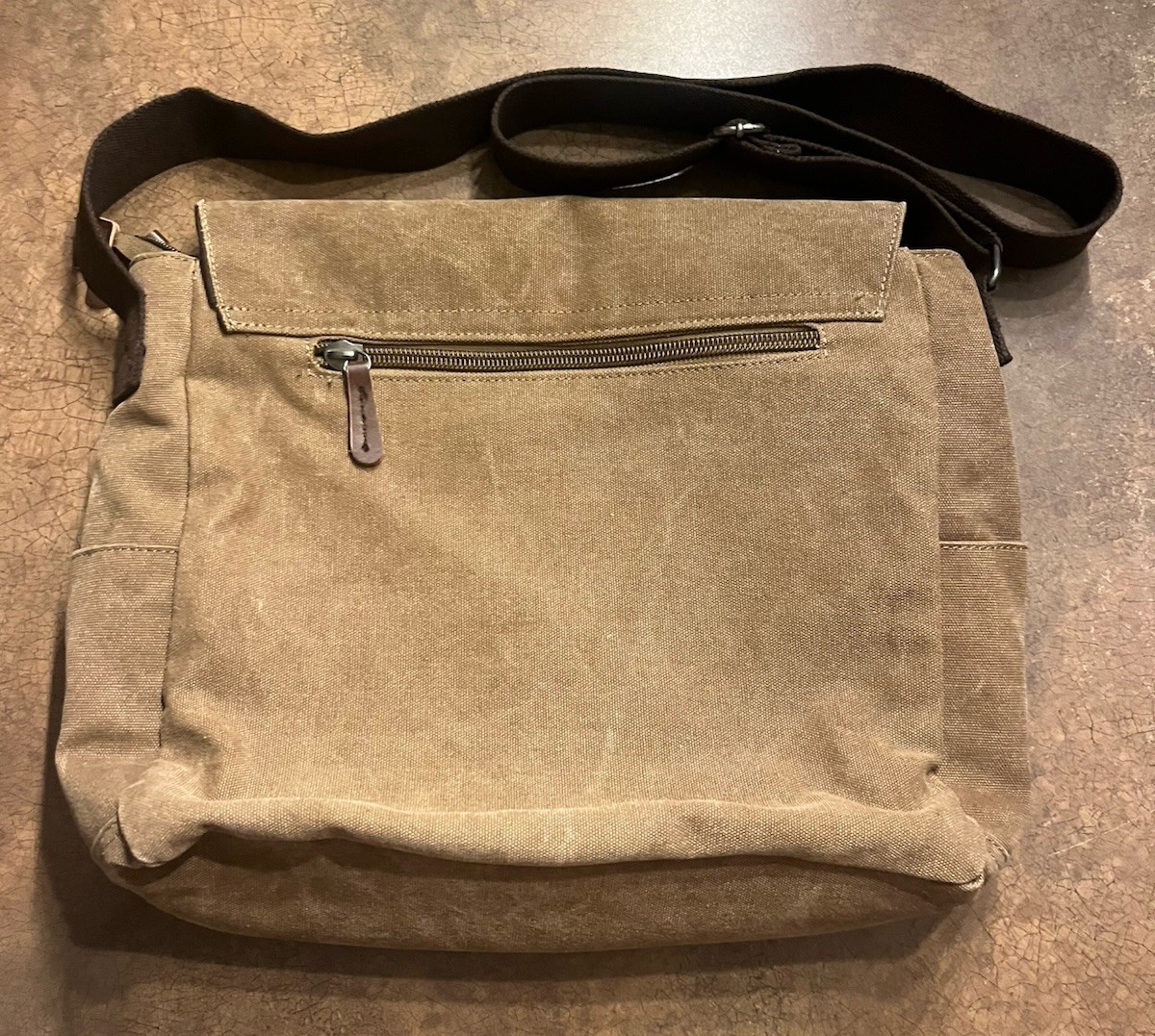 Brown Men’s Canvas Messenger Shoulder Bag Crossbody School Book Bags Satchel