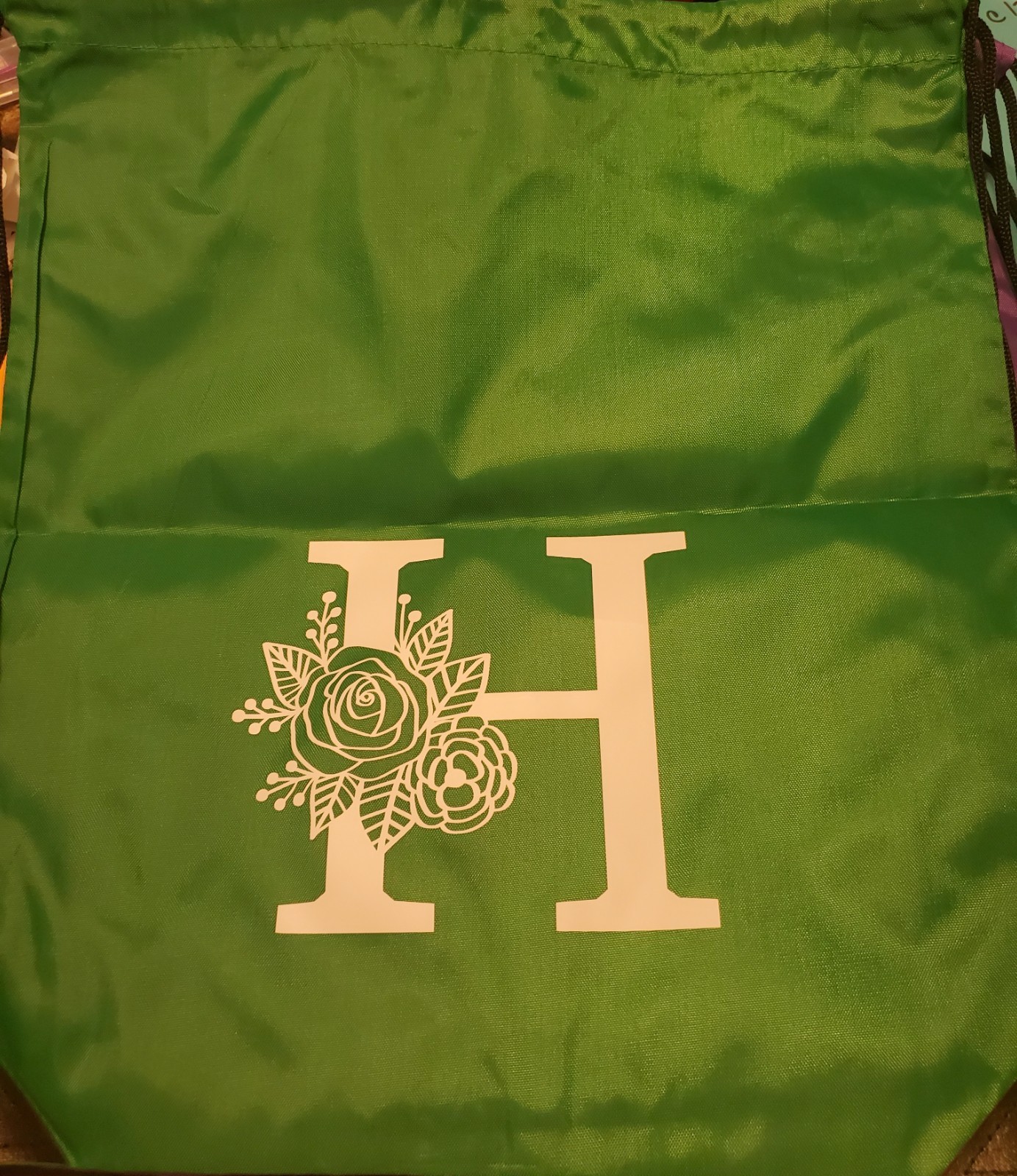 Drawstring Backpacks Bulk String Customized Party Gym Sport Trip Green 20 PCS