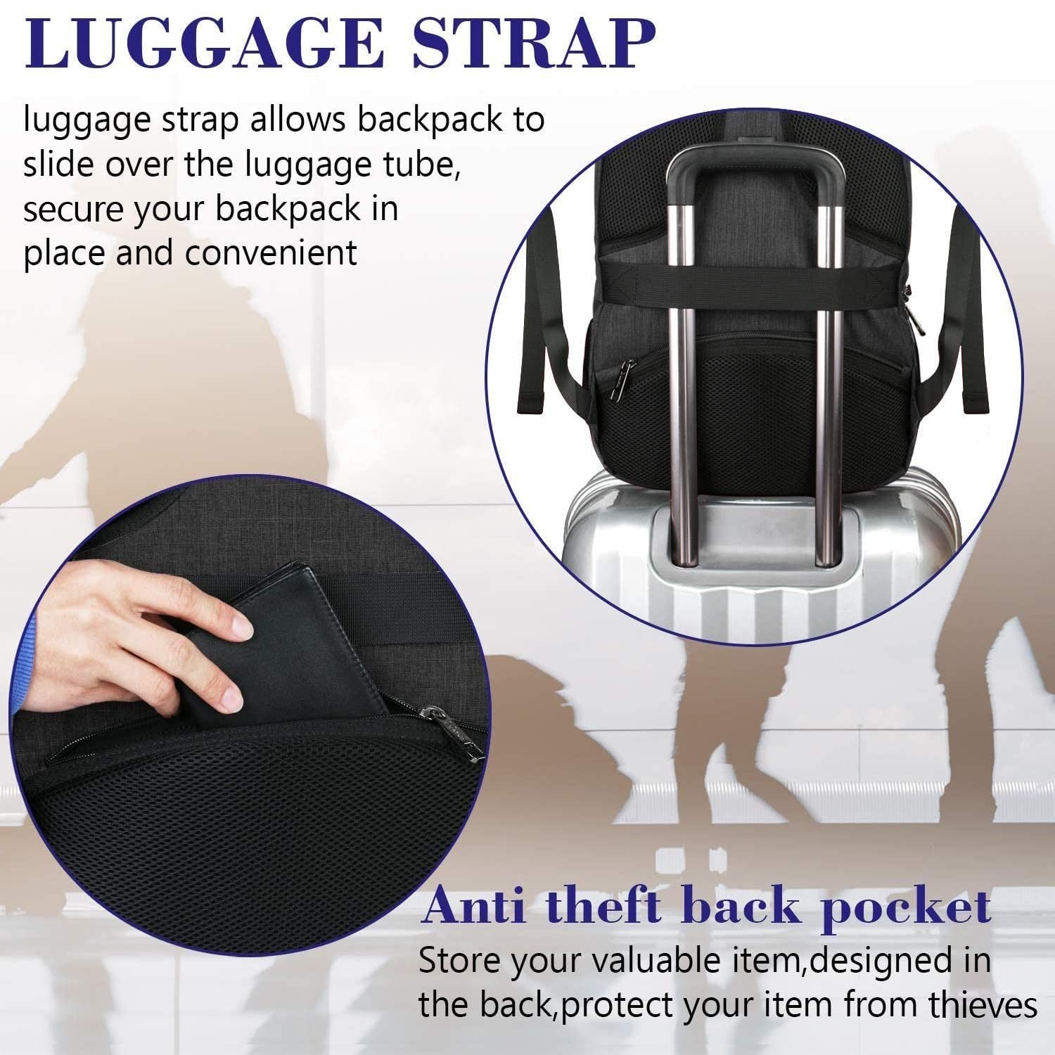 MATEIN Business Laptop Backpack, 15.6 Inch Travel Work Bag for Men Women | Wa…