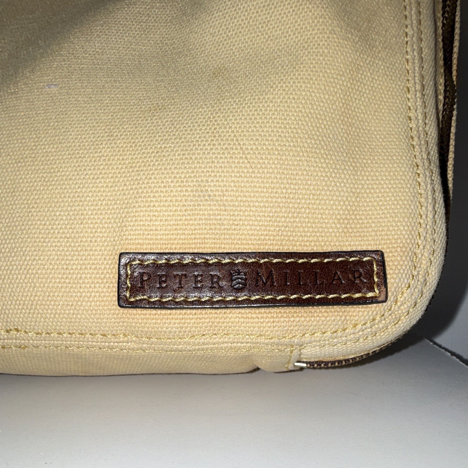 Peter Millar Beige Golf Shoe Bag