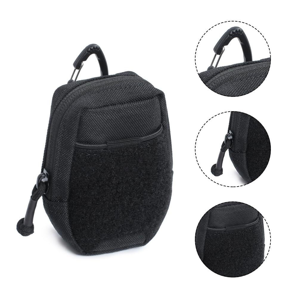 Tactical Wallet Molle Pouch Outdoor Nylon EDC Key Holder Bag Zipper Waist Pouch