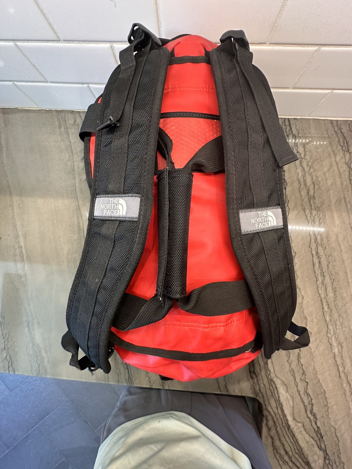 The North Face Base Camp Duffel Bag Small Red, Yellow & Black
