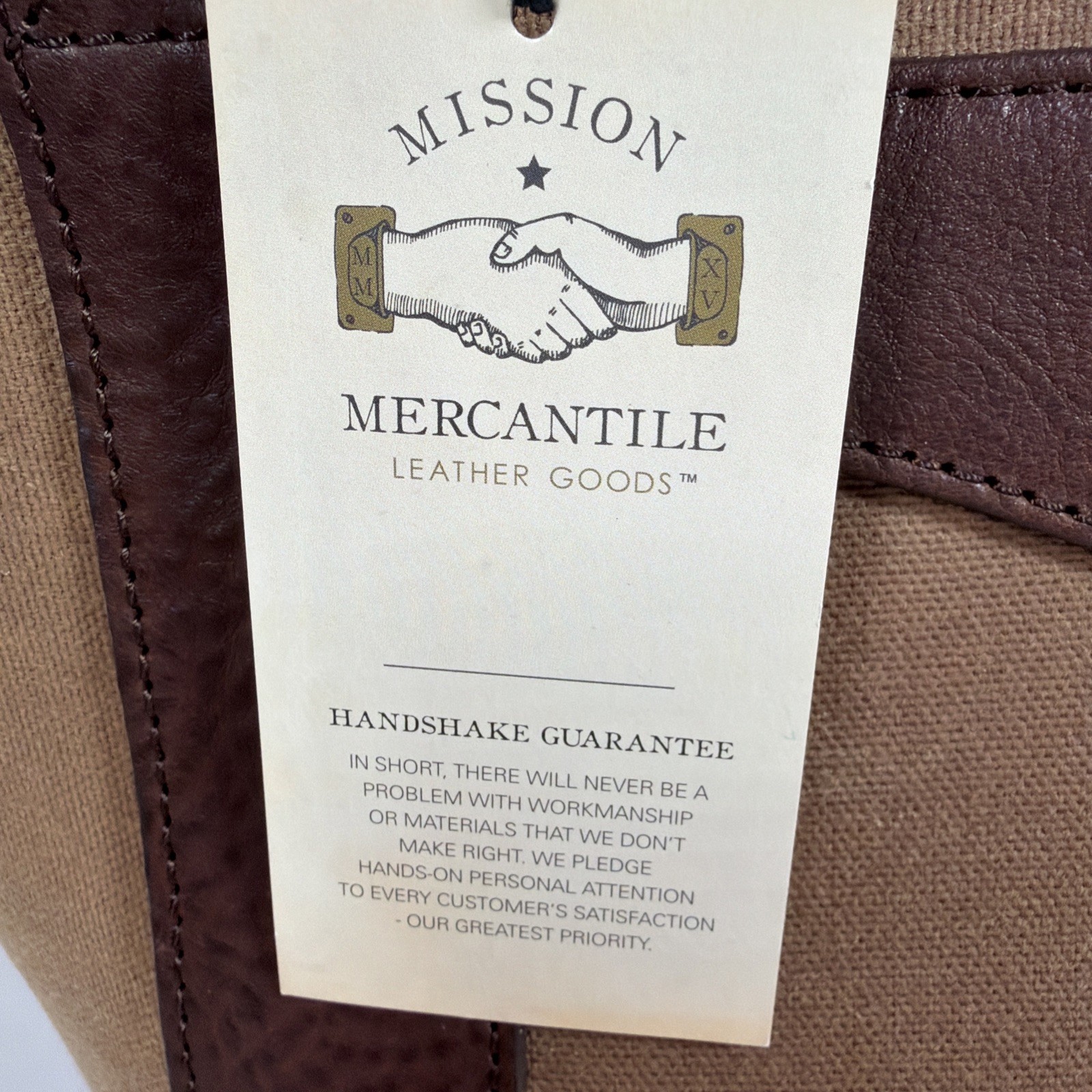 Mission Mercantile White Wing Waxed Canvas Cooler Weather Resistant NWT