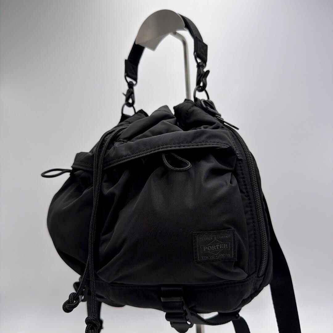 PORTER Shoulder bag SENSES High density nylon Black Authentic From Japan