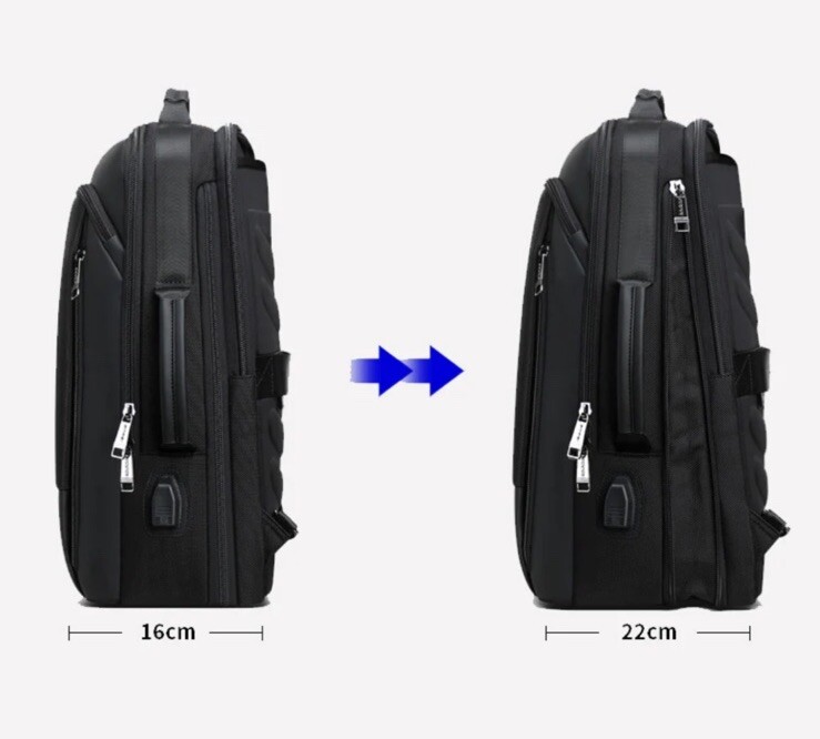 Bopai Camel Mountain The GUI Tech Backpack USB Laptop Waterproof Black