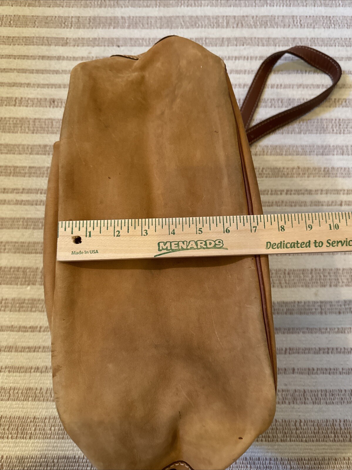 McGuire Nicholas Two Tone Leather Messenger Bag VGUC