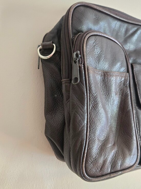 Vintage Wilsons Leather Brown Satchel Bag Carrying Case Toiletries Travel Work