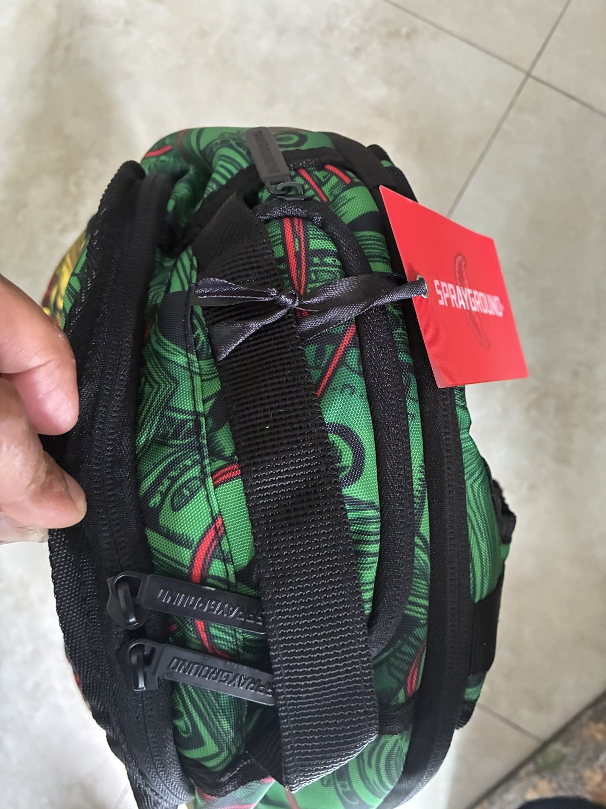 Sprayground Rip Me Open Rasta Money Shark Backpack NWT Laptop Bag Limited New