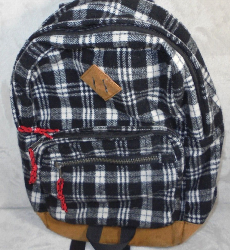 Faux Wool Leather Suede Backpack Bookbag Bag Back To School Work