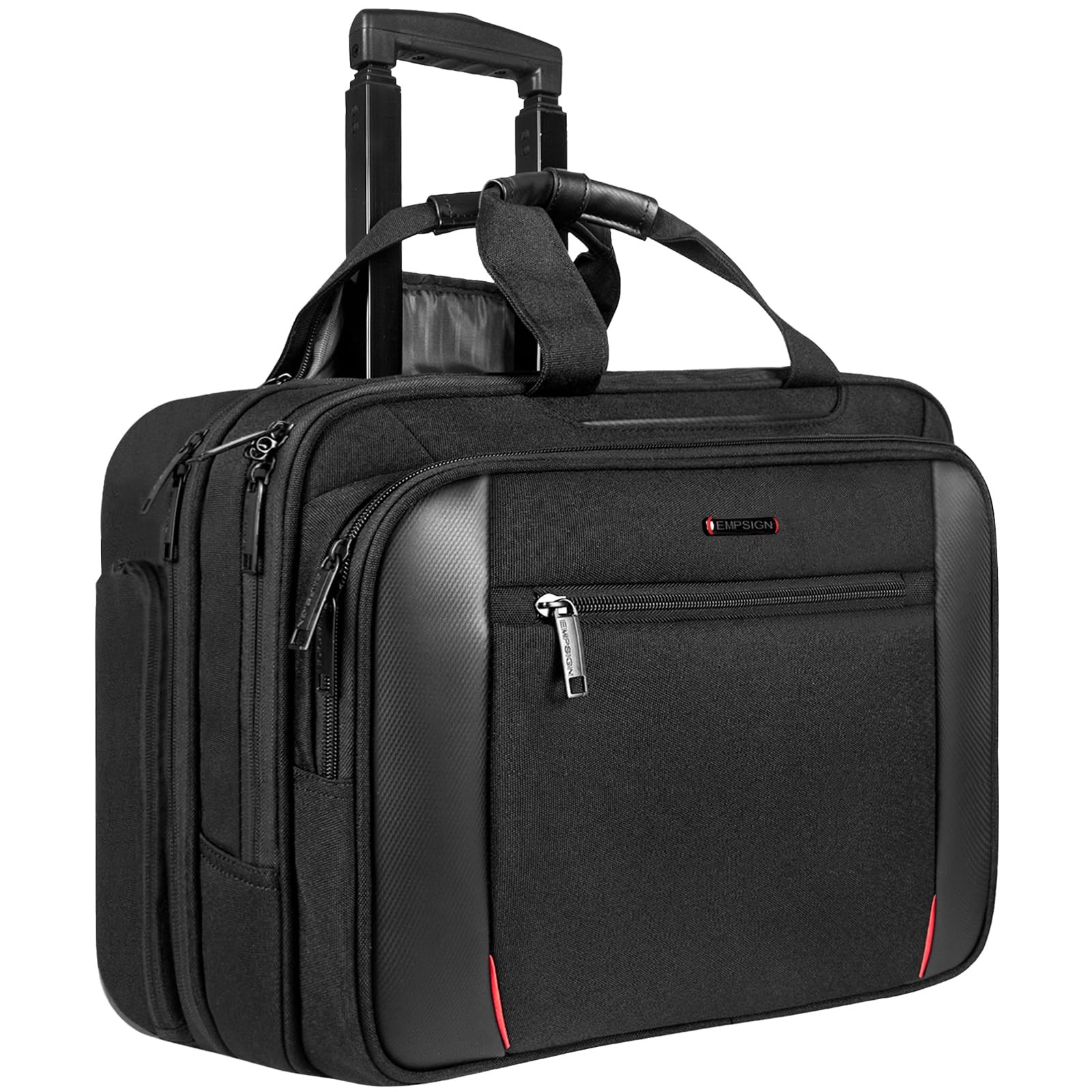 17.3 Inch Rolling Laptop Bag, Heavy-Duty Waterproof Rolling Computer Bag with…
