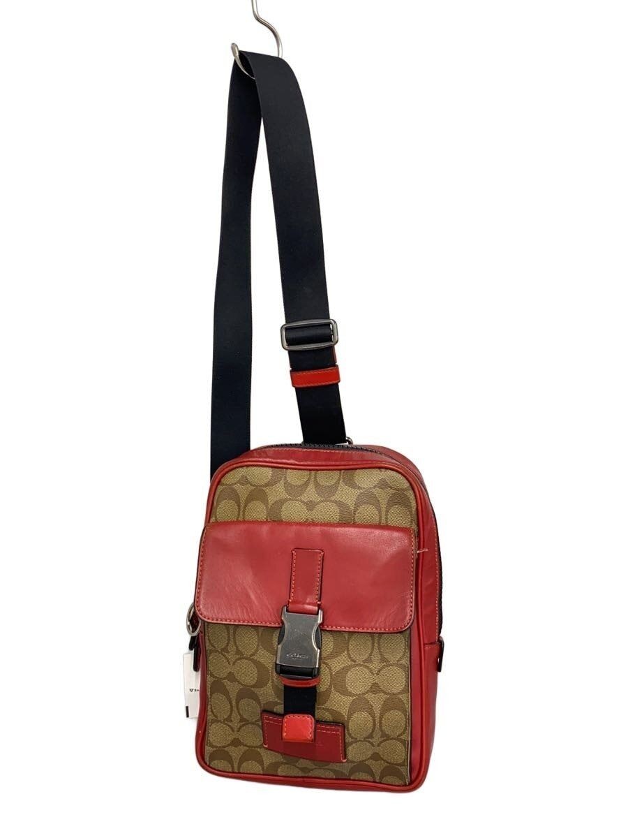 Coach Shoulder Bag Red Total Pattern J2221-CF454 Used