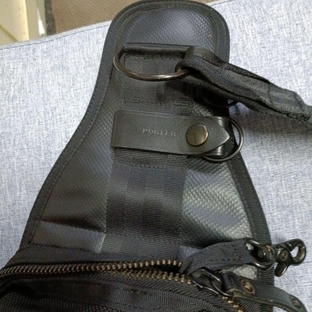 PORTER YOSHIDA HEAT Sling Shoulder Bag Black made in Japan Authentic