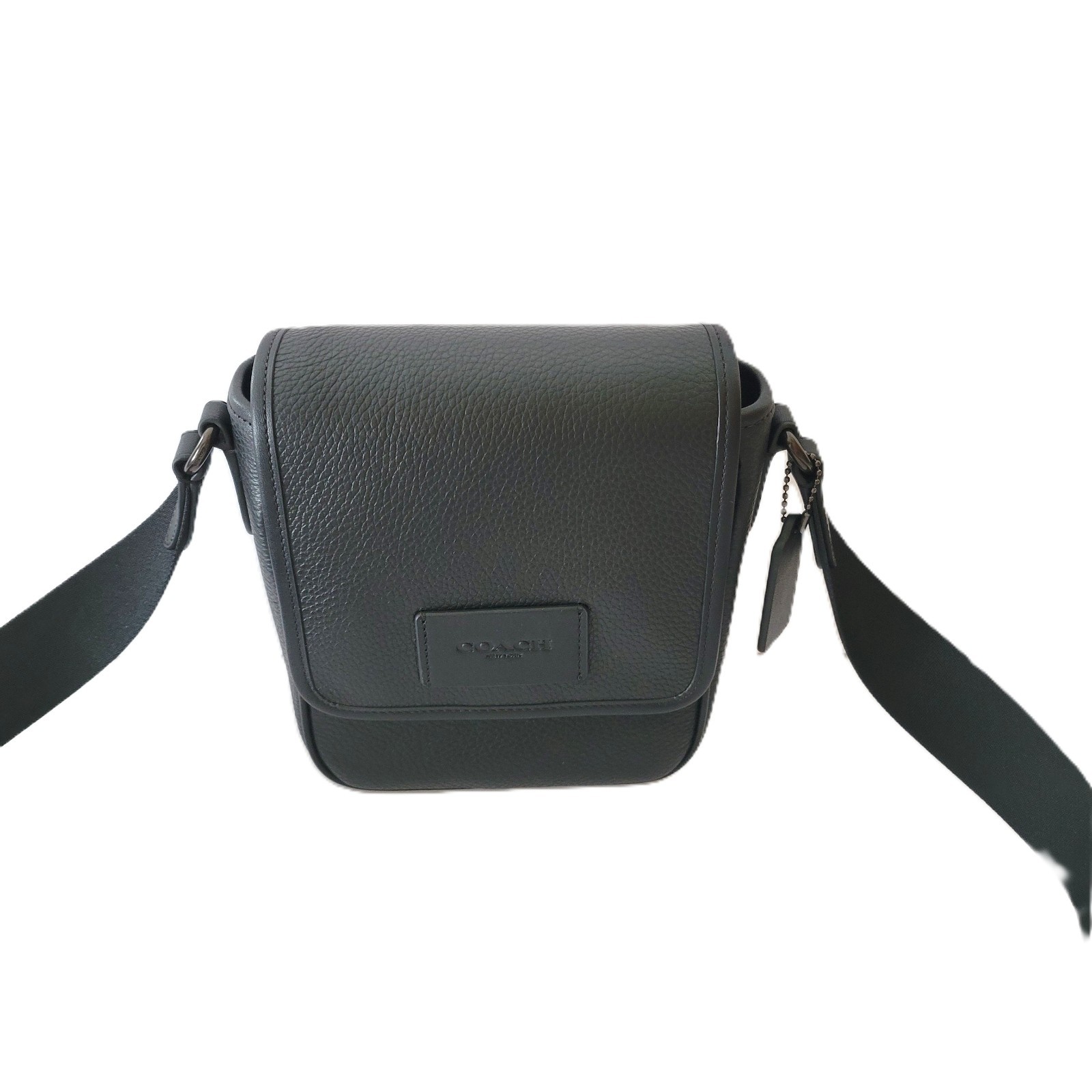 Coach CAT10 Lucas Crossbody Black Pebbled Leather Messenger Bag