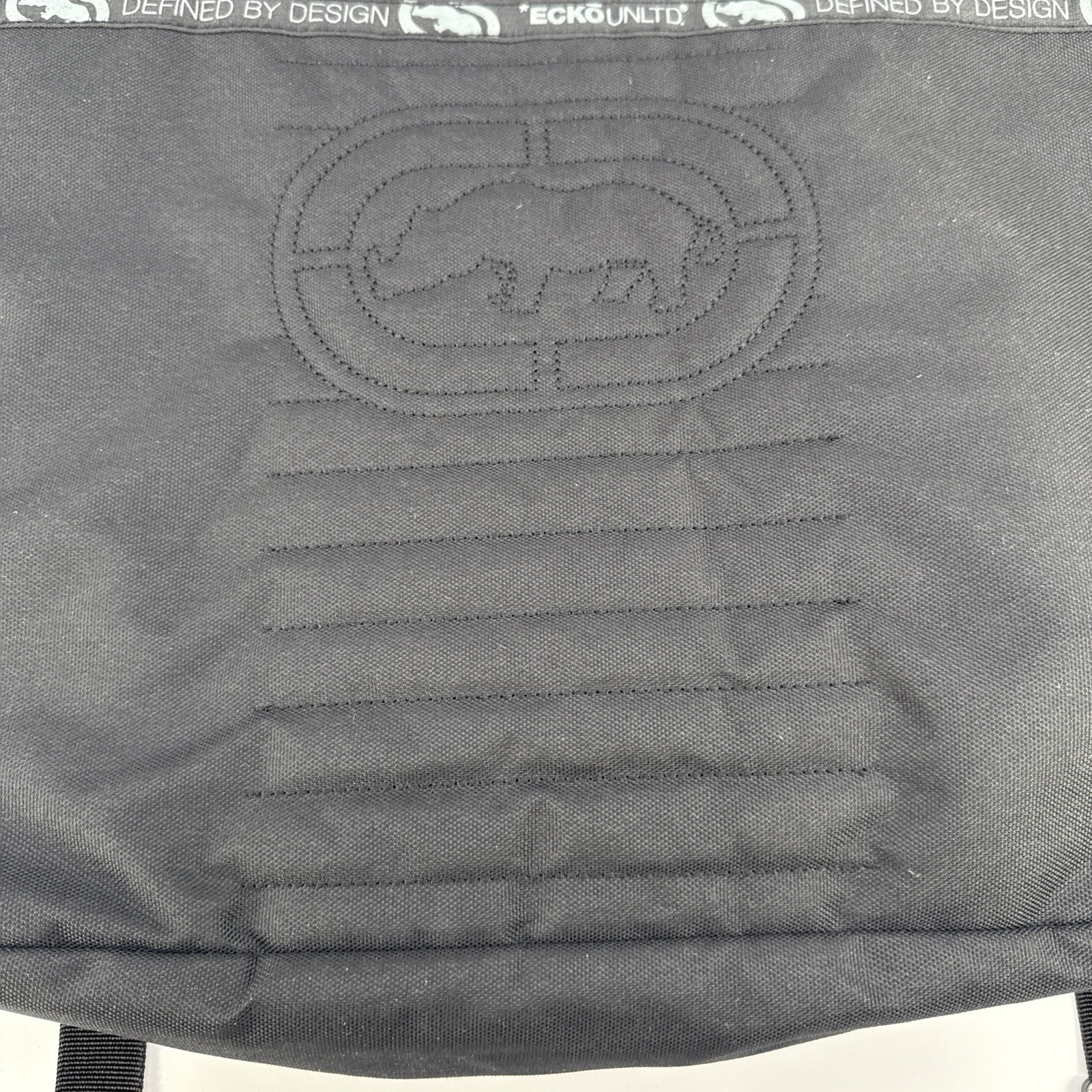 ECKO UNLTD Y2K RHINO Messenger Crossbody Computer Bag Black Red Nylon 12″x 20″