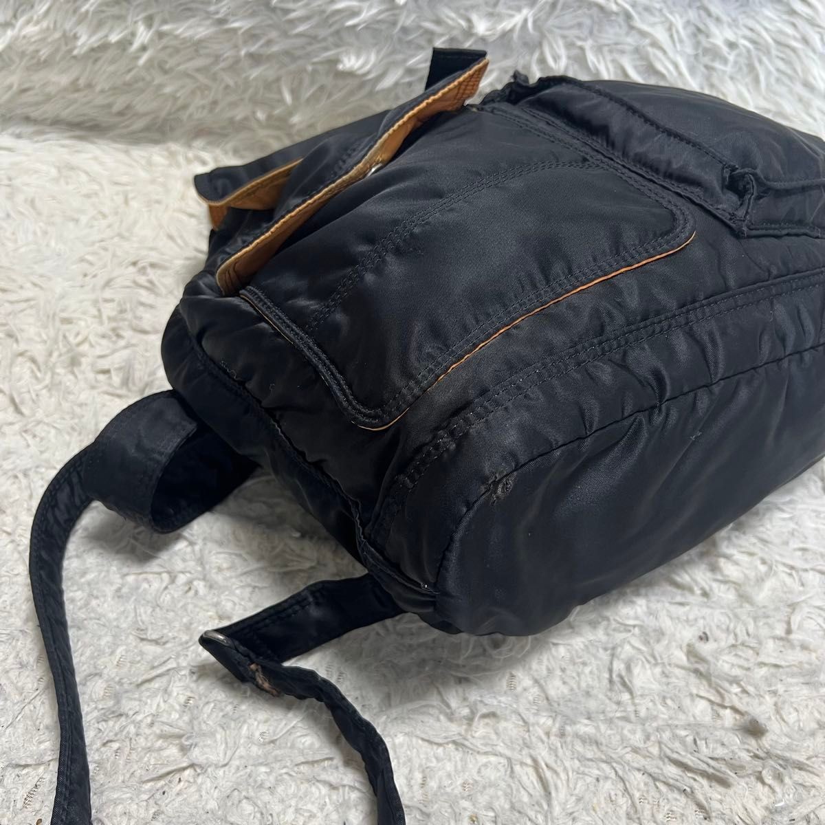 Authentic YOSHIDA KABAN PORTER Tanker Backpack Unisex Nylon Black Orange 37cm Si