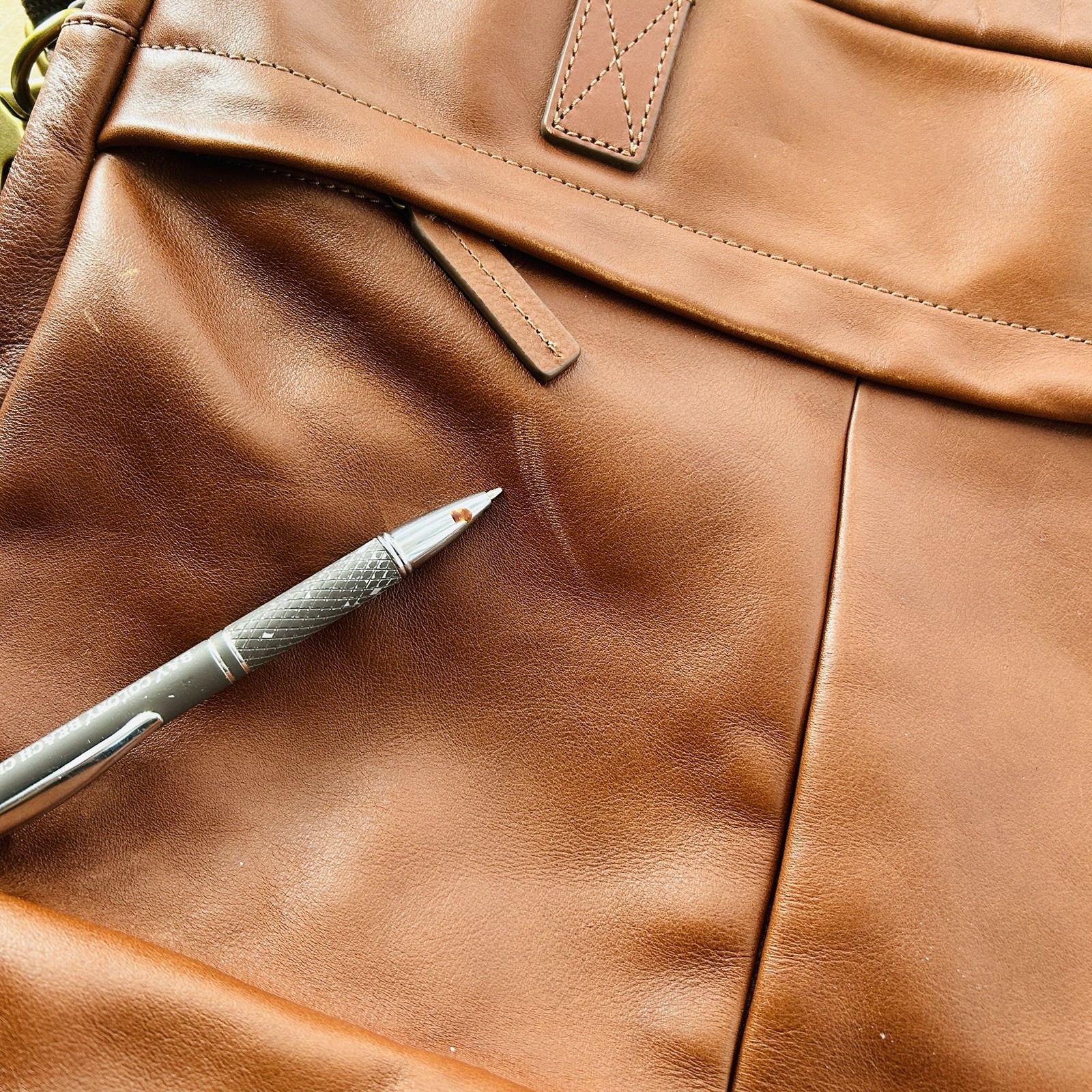 FOSSIL BUCKNER WORKBAG For Laptop MBG9378222 Cognac 14”x12”x3”