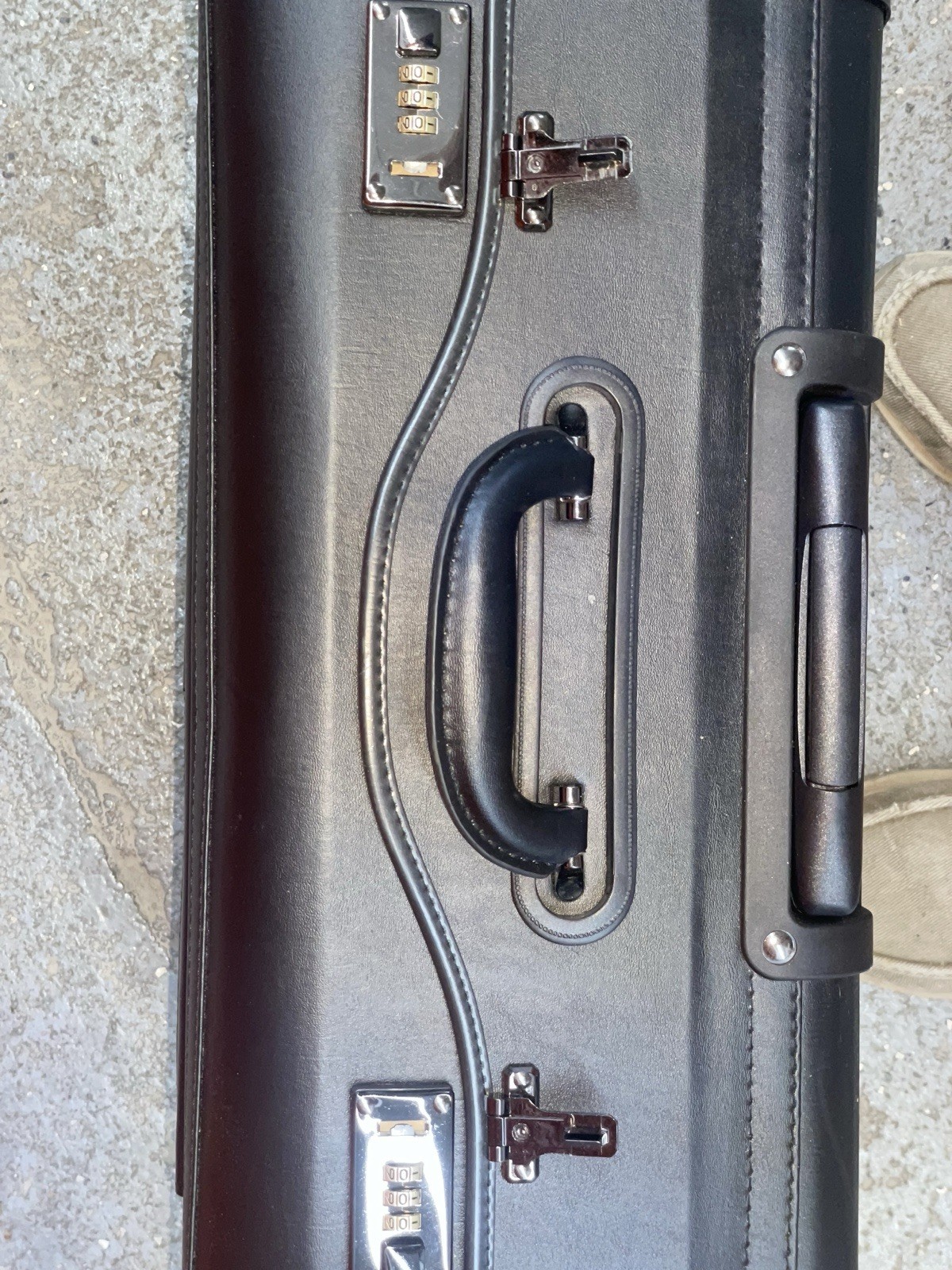 Alpine Swiss Roller Laptop Briefcase Leather Wheeled Upright Black New NOS