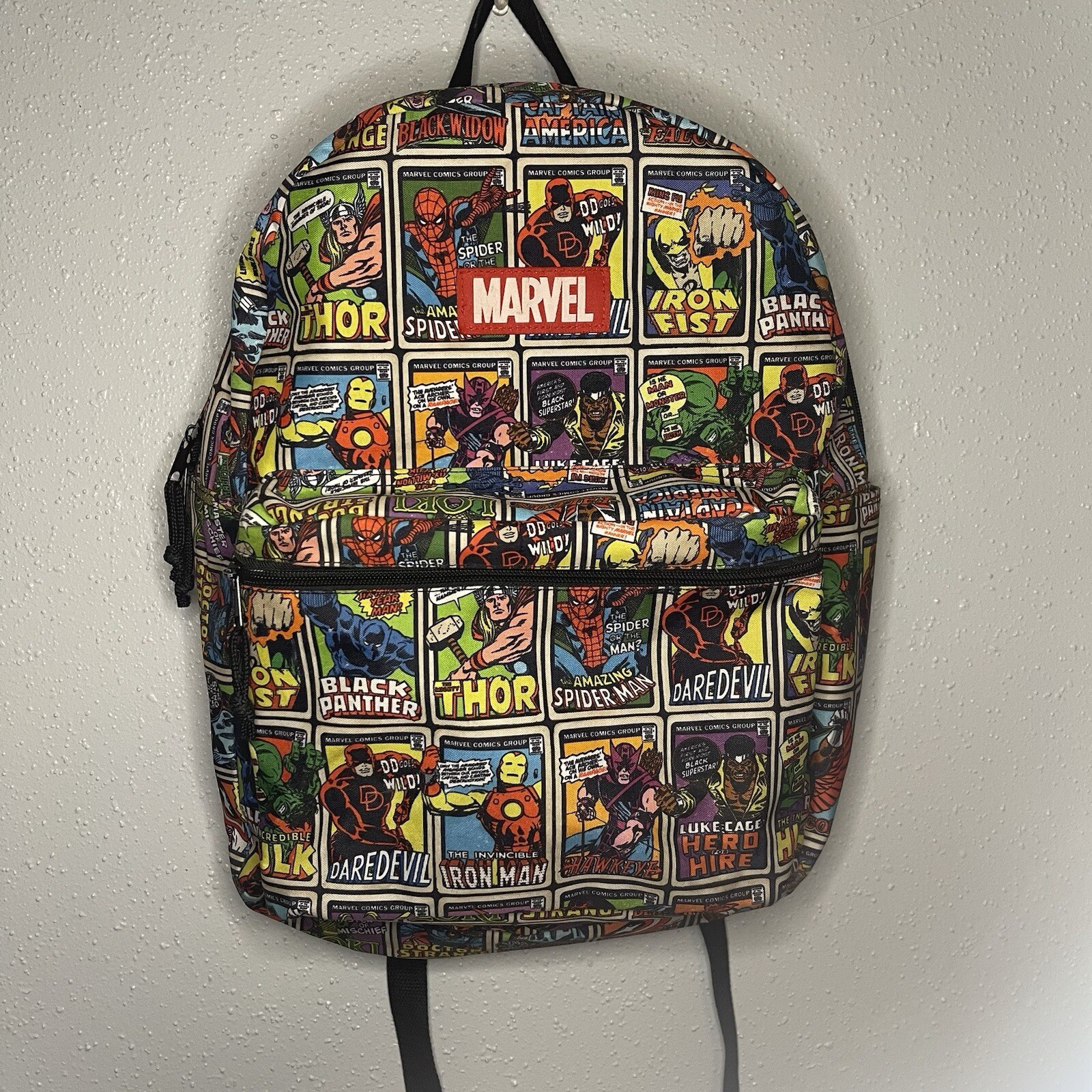 Marvel Super Hero Backpack SpiderMan Thor Hulk Luke Cage Iron Man 15″ Back Pack