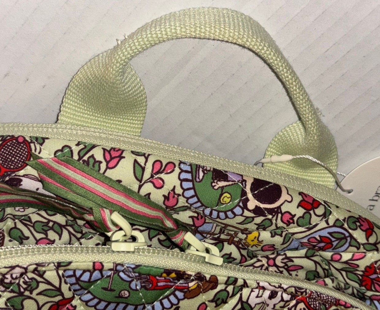 Vera Bradley Bancroft Backpack Bag Snoopy Country Club Peanuts Paisley