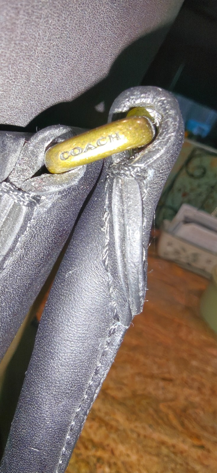 Coach Genuine Leather Tote Style 70725 Olive Black Structured Bag