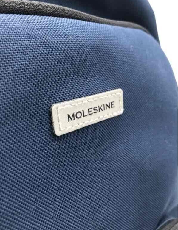 Moleskine Mens Blue Nomad Adjustable Strap Outer Pockets Laptop Backpack