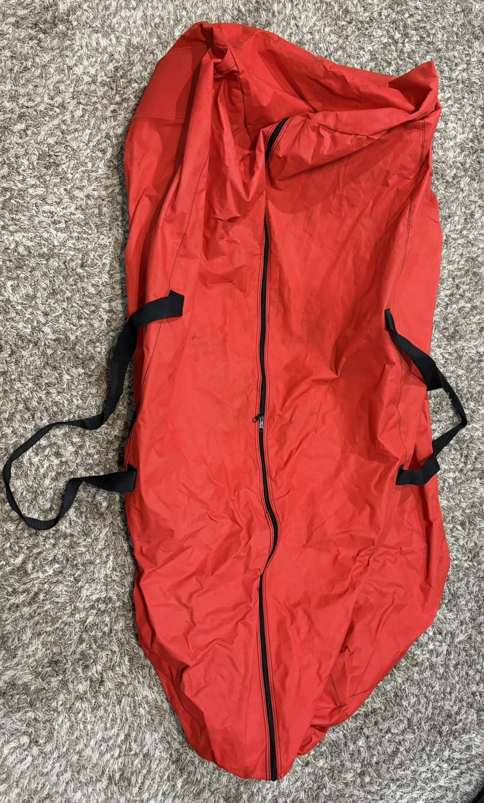 Red/orange & Black Lightweight Duffle Bag, With wheels to pull