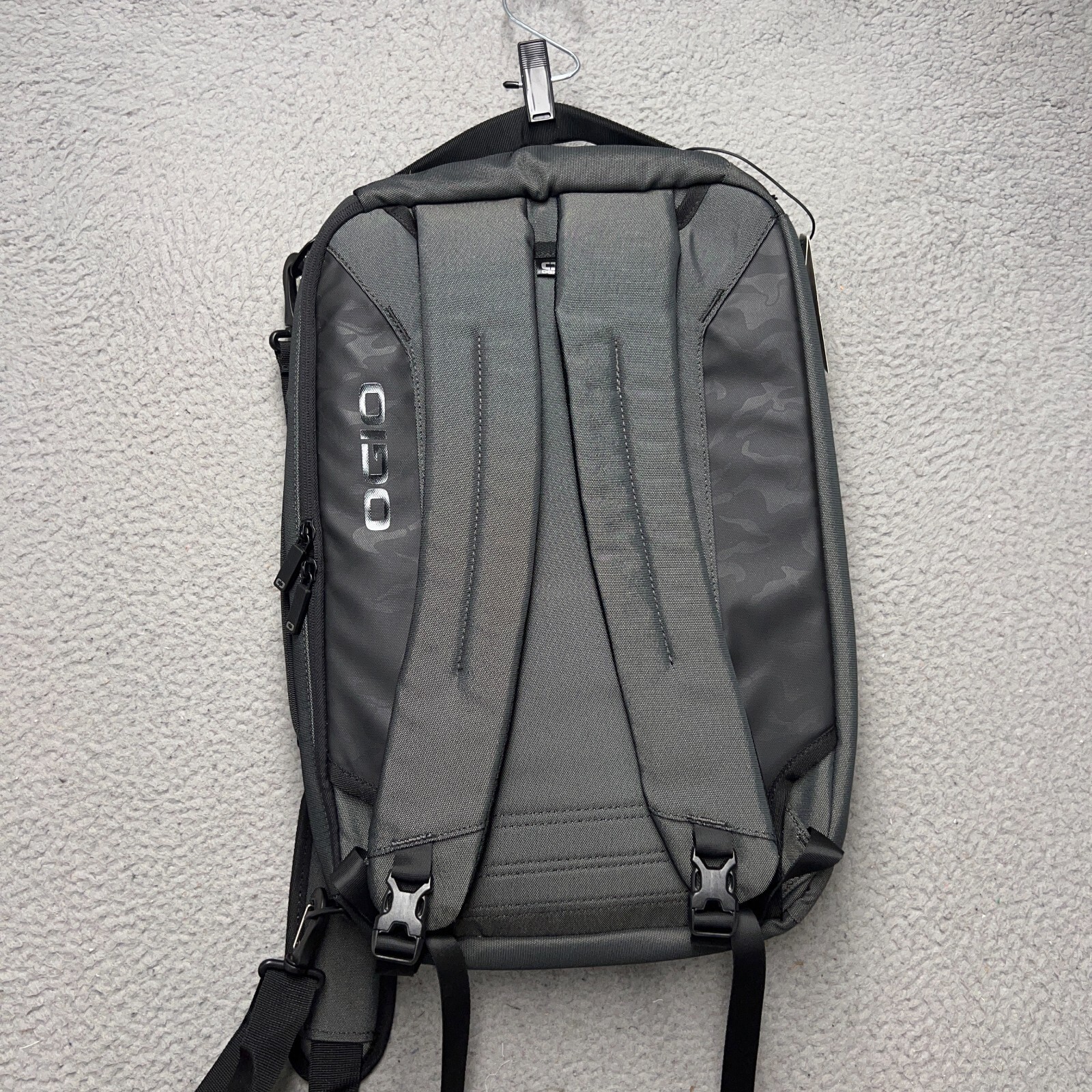 Ogio Convert Backpack Gray Black Camo Laptop Briefcase Work School Embroidered
