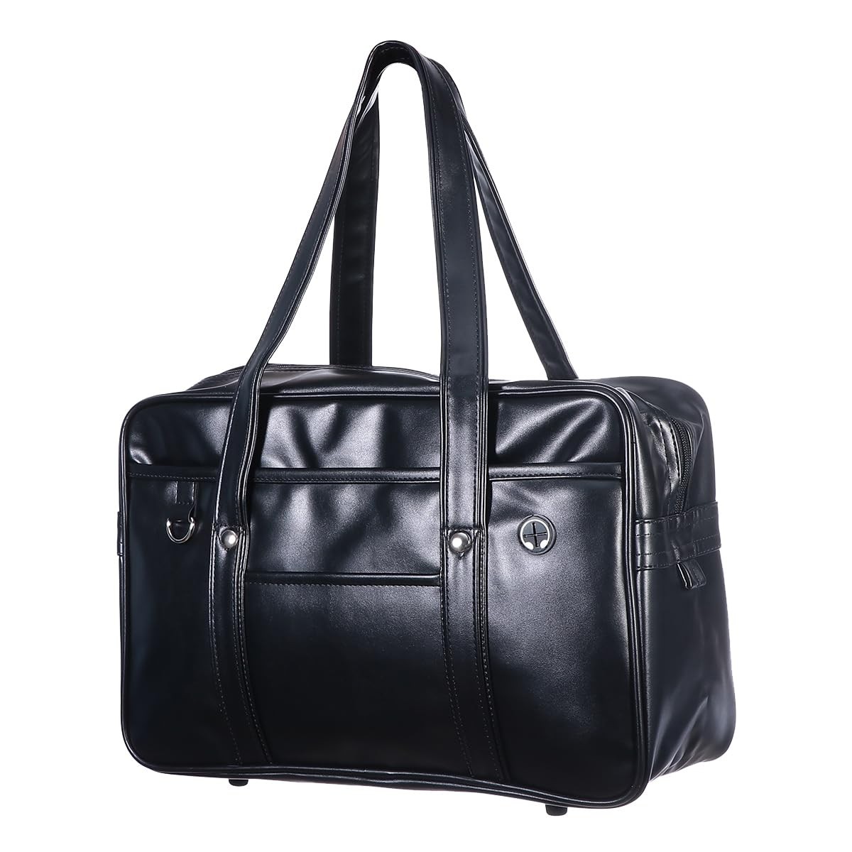 Large Japanese School Bag, Waterproof PU Leather Shoulder Messenger Bag with …