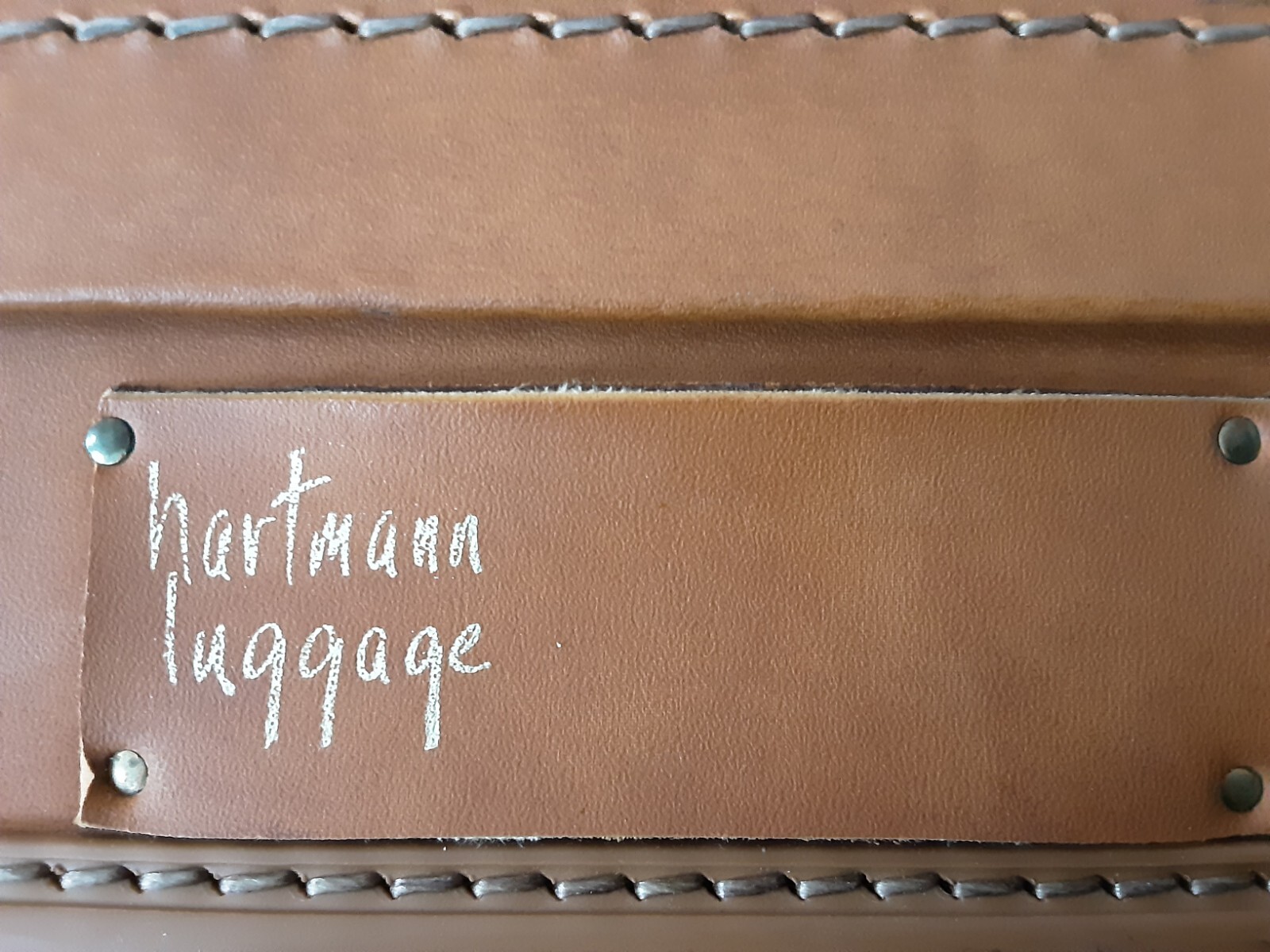 Vintage Hartmann Attache Briefcase Brown Belting Vinyl Straps VEGAN