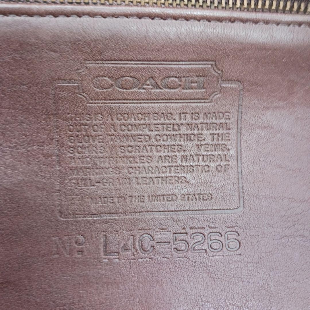COACH Beekman 2way Glove Tan Leather Briefcase Turn Lock USA Made 5266 Auth