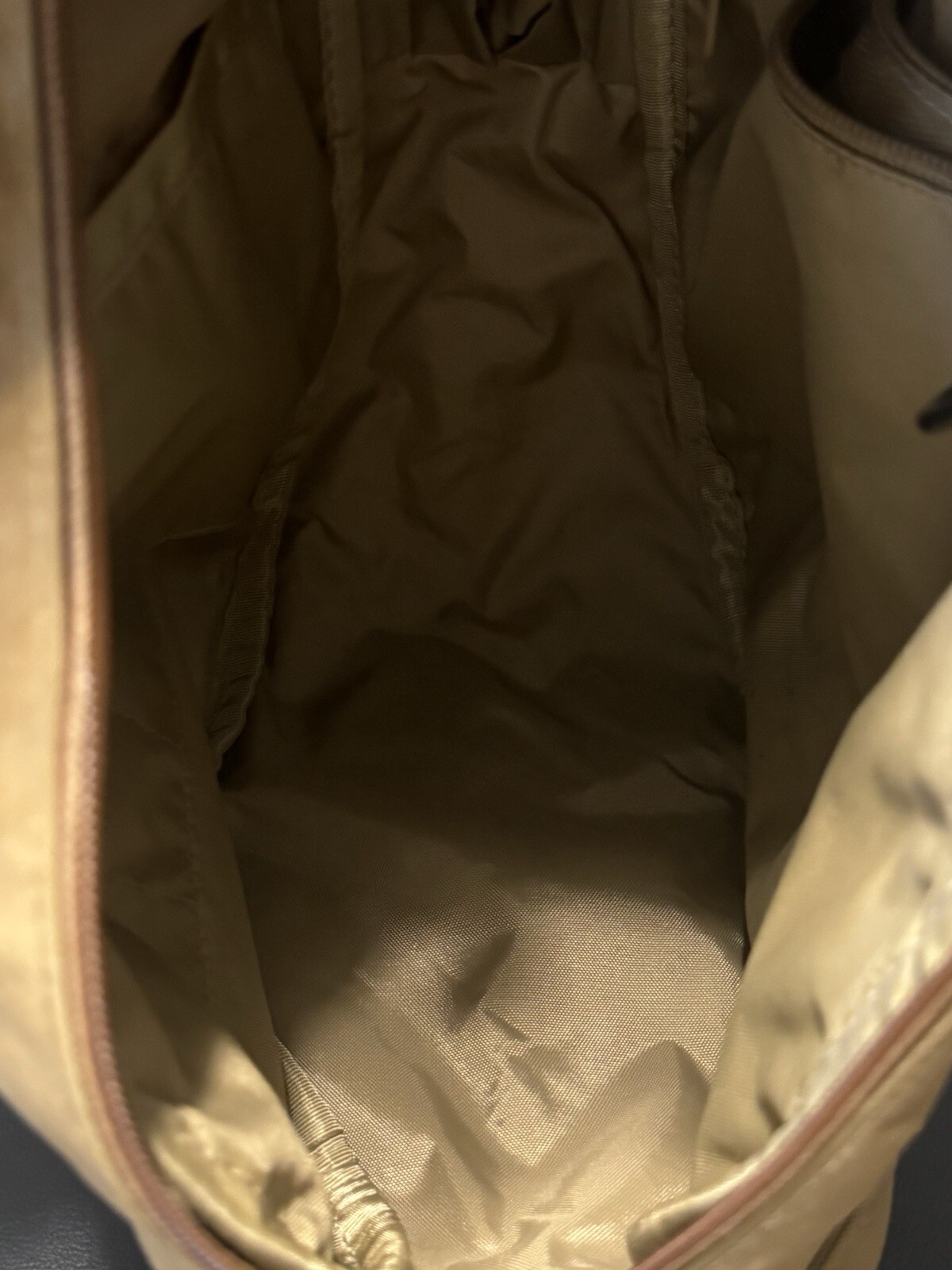 VTG Ameribag Healthy Back Bag Crossbody Sling Backpack Tan/Brown Nylon
