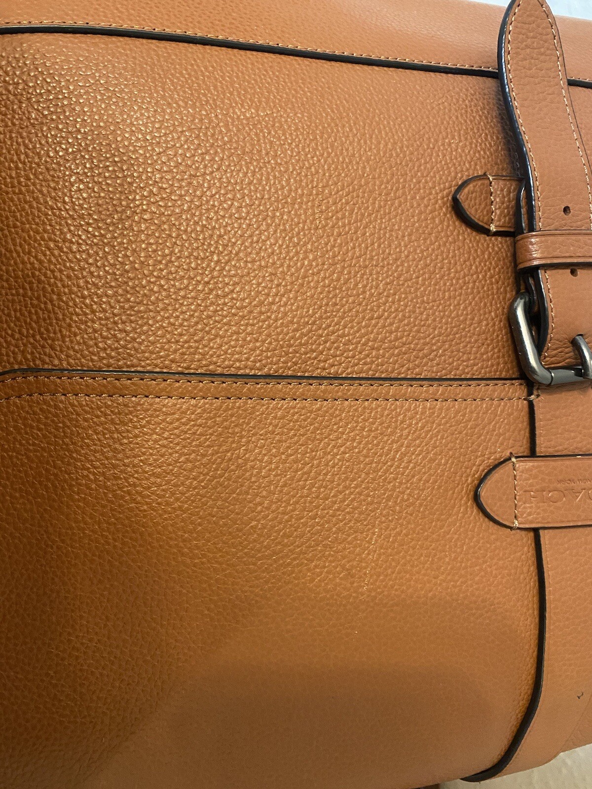 Coach Hudson Saddle Pebbled Leather Messenger Bag
