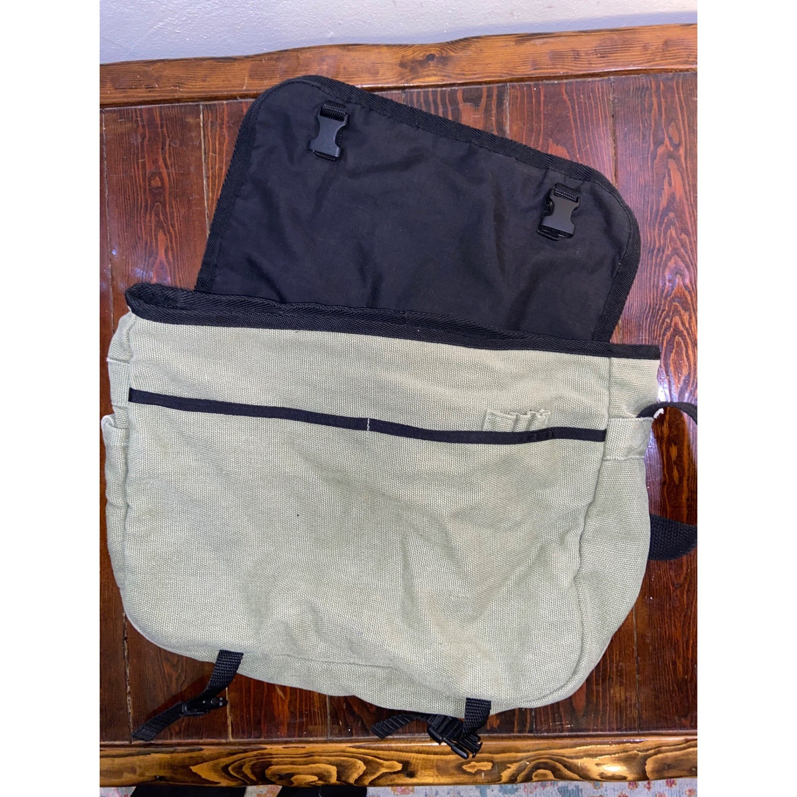 Hempmania Hemp Canvas Messenger Bag Crossbody Utility Satchel Boho Gorpcore 14″