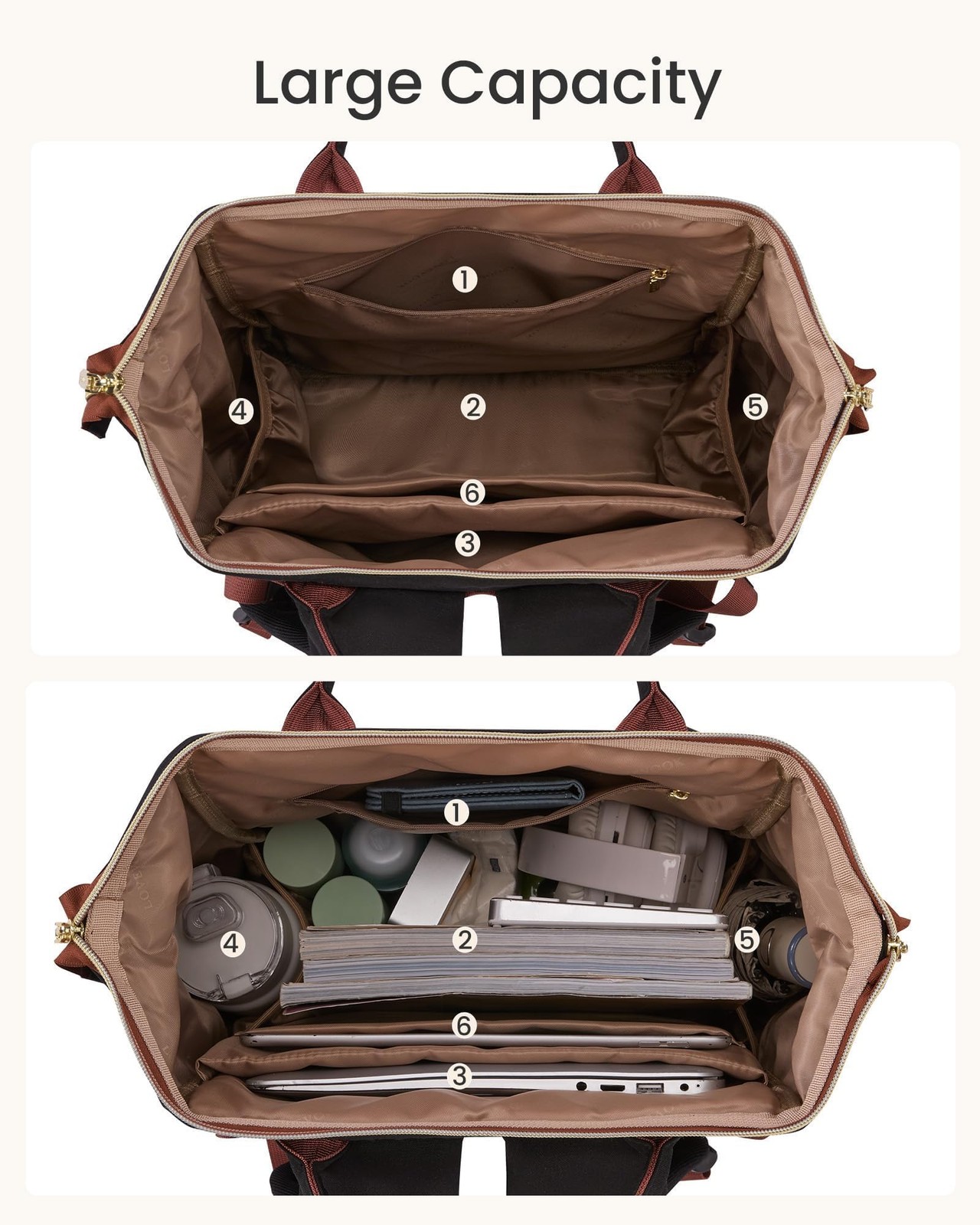 Laptop Backpack for with Giant Tumbler Holder Pocket, 15.6 inch Travel Work B…