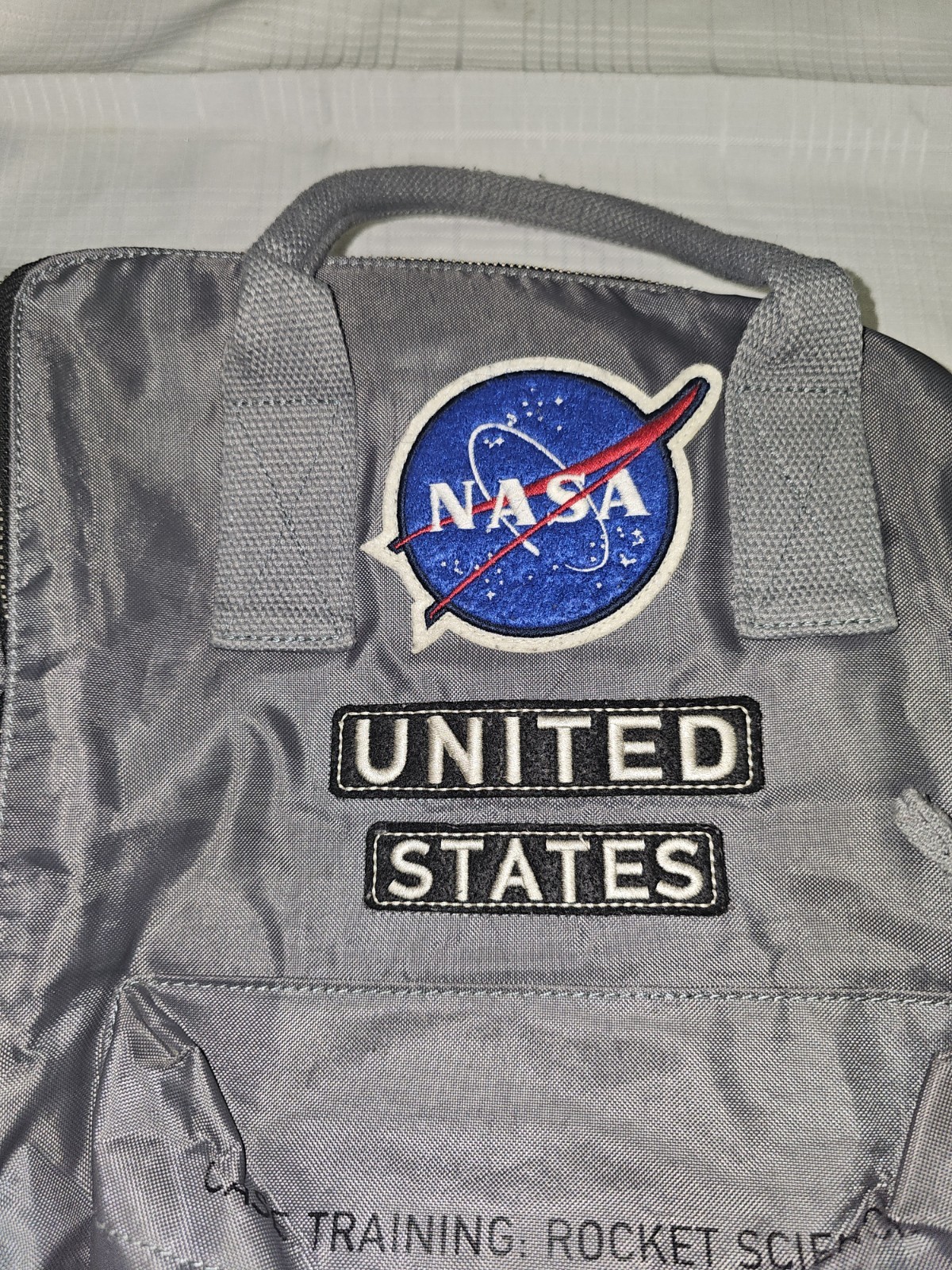 Red Canoe NASA Backpack Gray With Nasa Patches 16″
