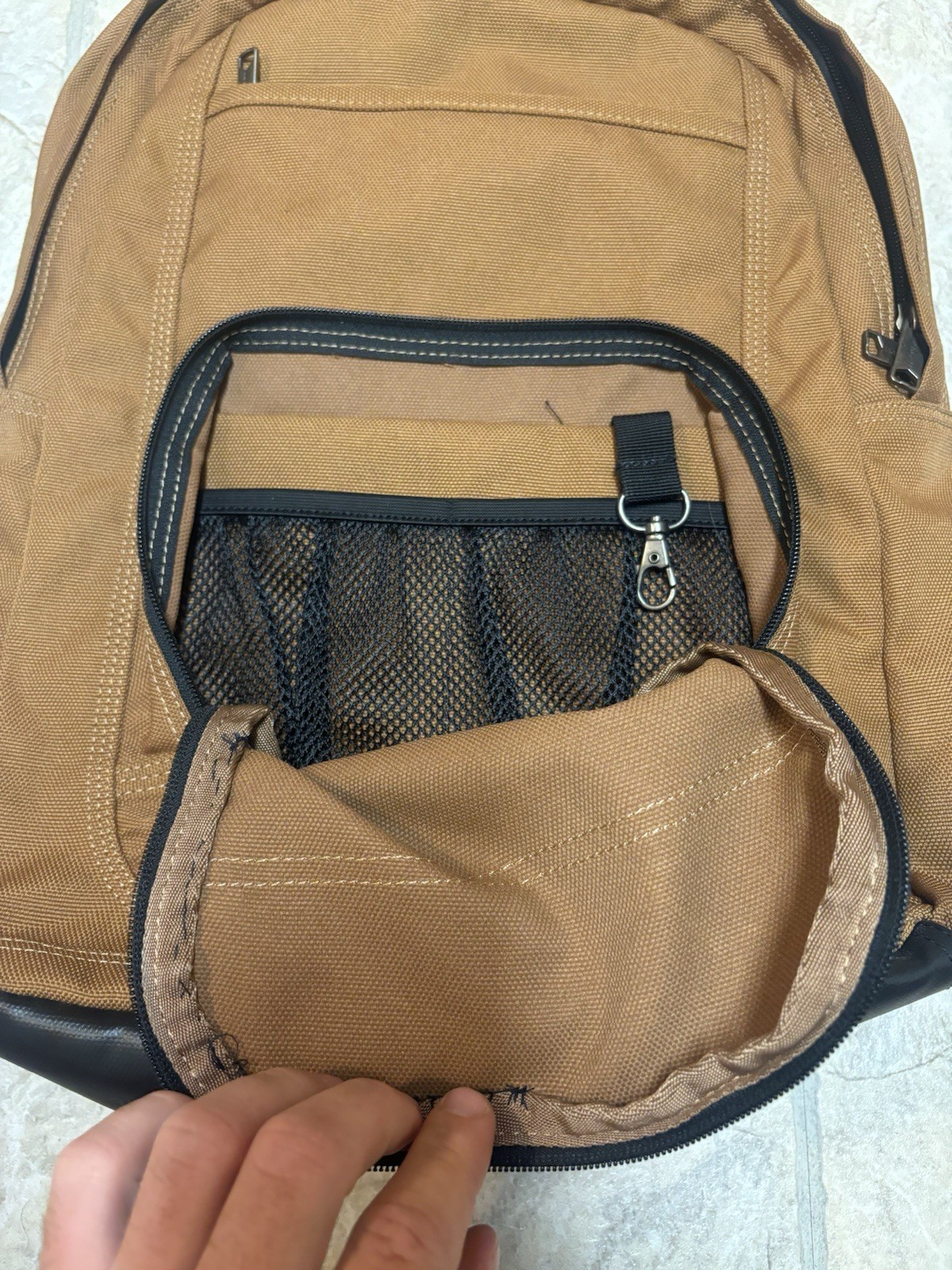 CARHARTT Legacy Deluxe Work Pack Backpack Brown Duck EUC